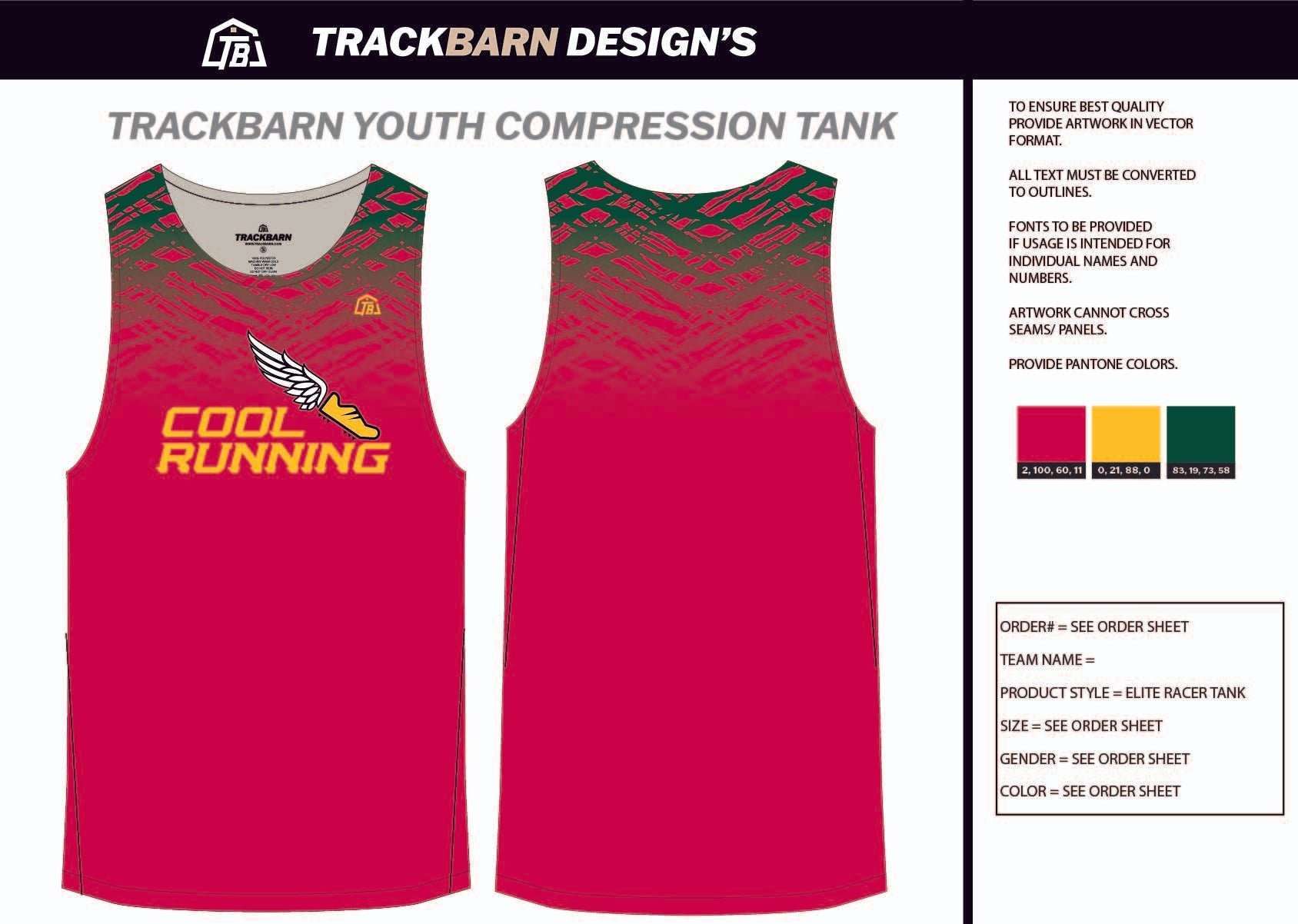 Cool - Running - Youth Compression Tank - TrackBarn