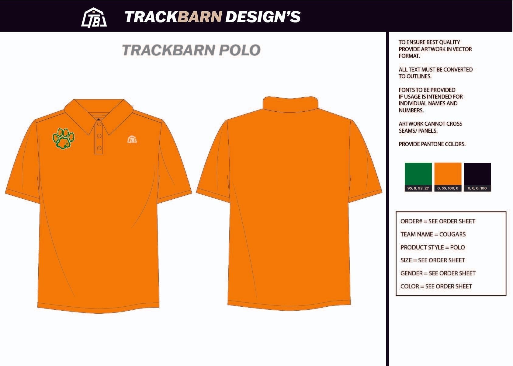 Cougars - TF - Coaches Mens Polo - TrackBarn