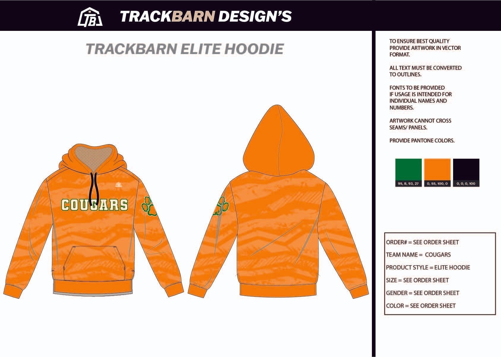 Cougars - TF - Coaches Mens Scuba Hoodie - TrackBarn