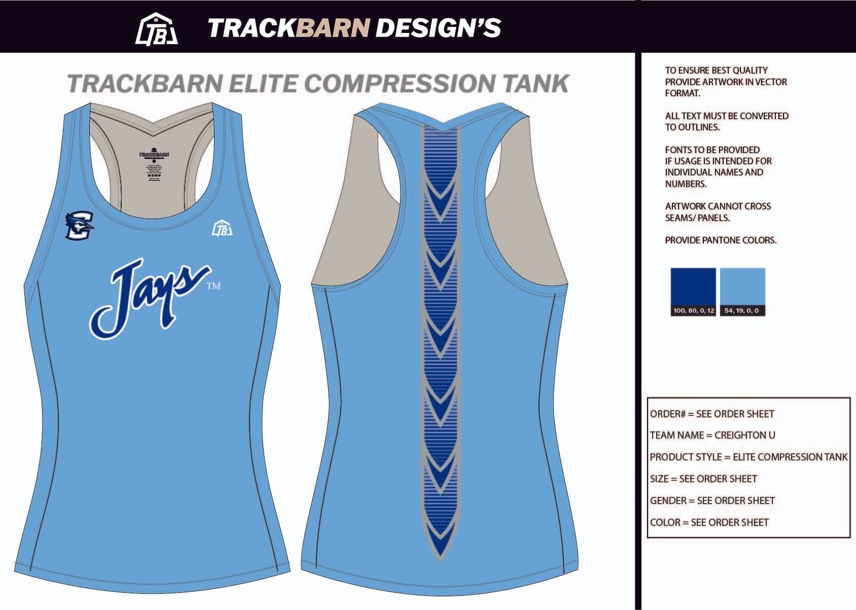 Creighton - U - Womens Compression Tank - TrackBarn