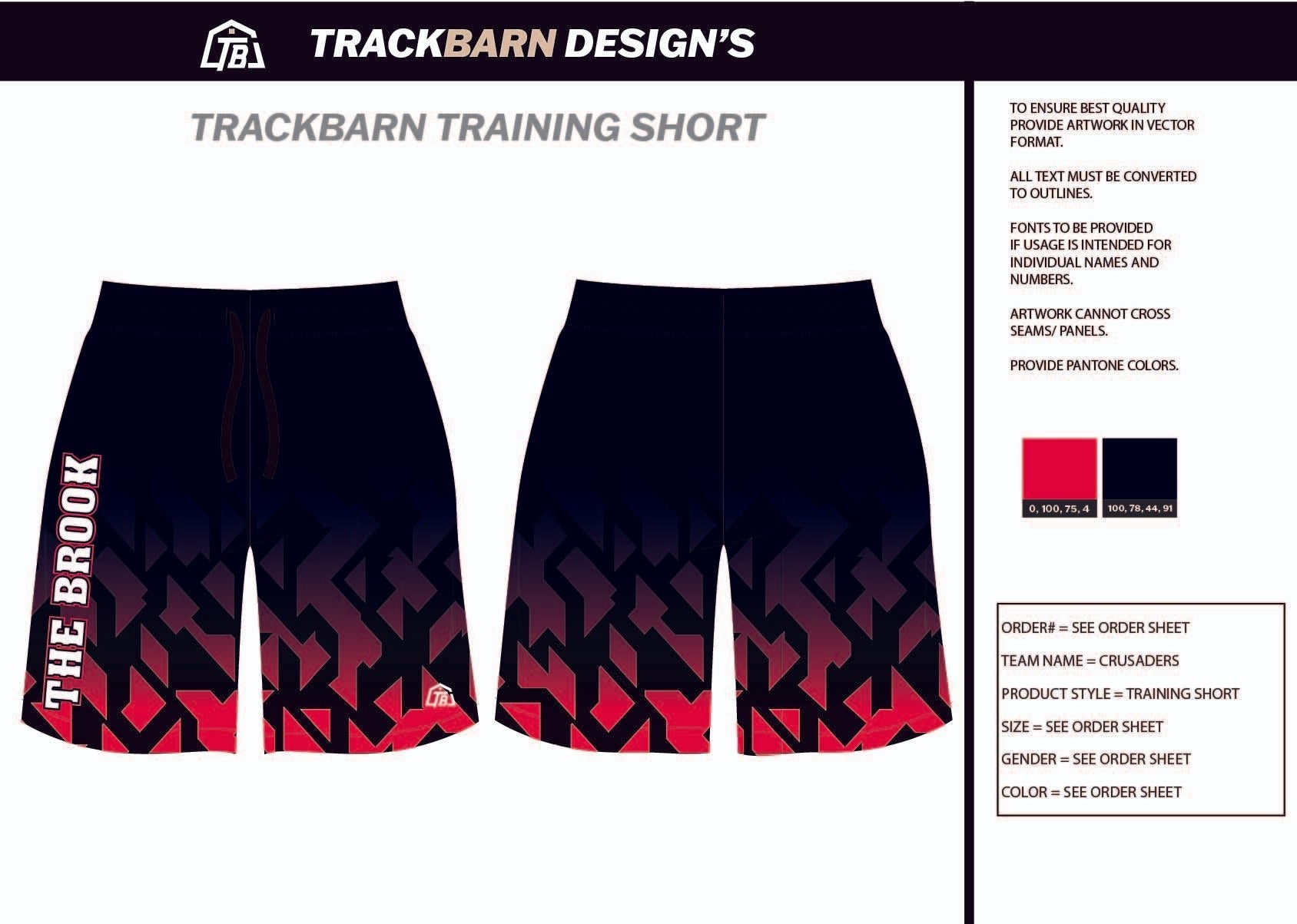 Crusaders - Mens Knit Shorts 9" - TrackBarn