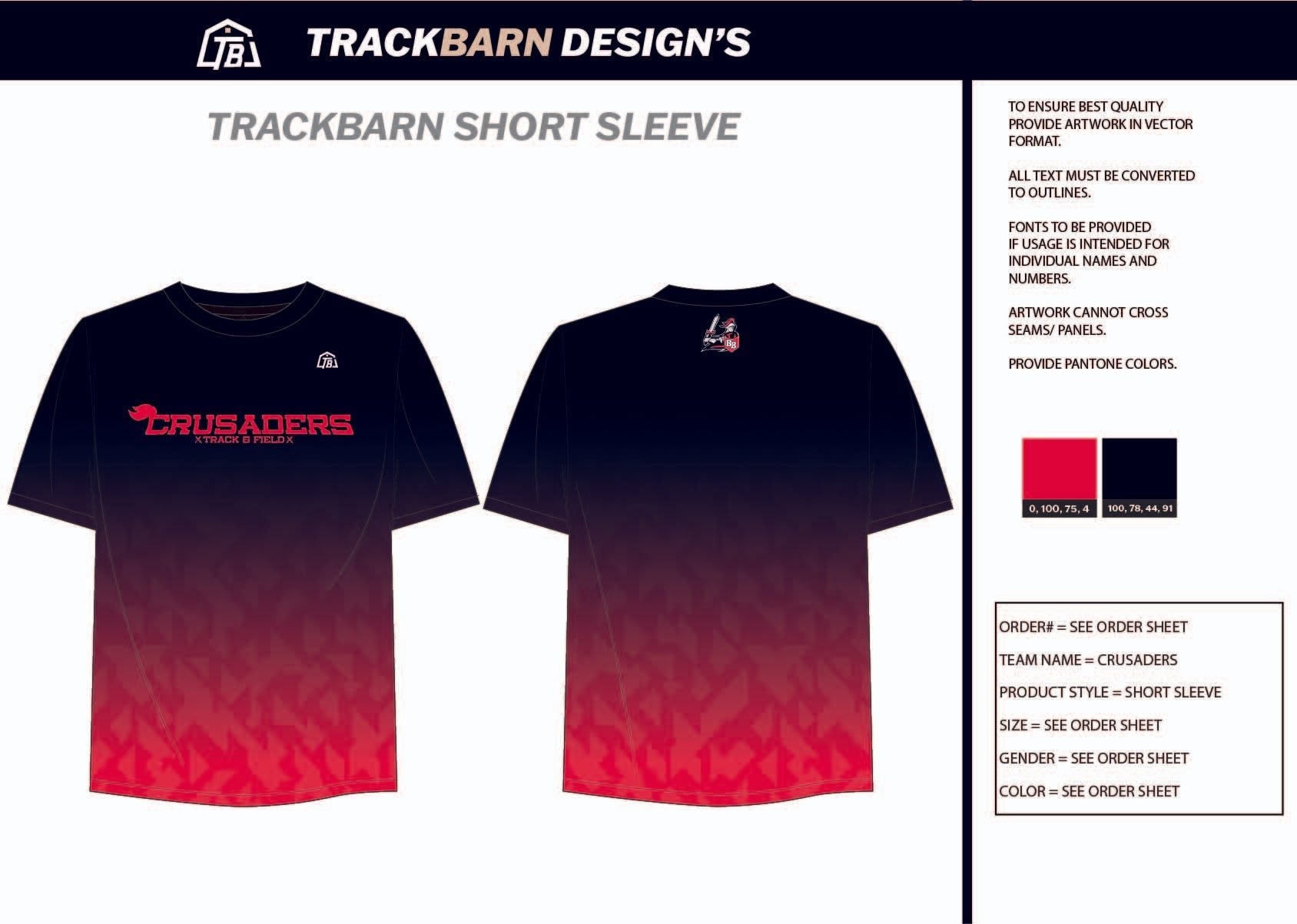 Crusaders - Mens Stretch Light Training Tee - TrackBarn