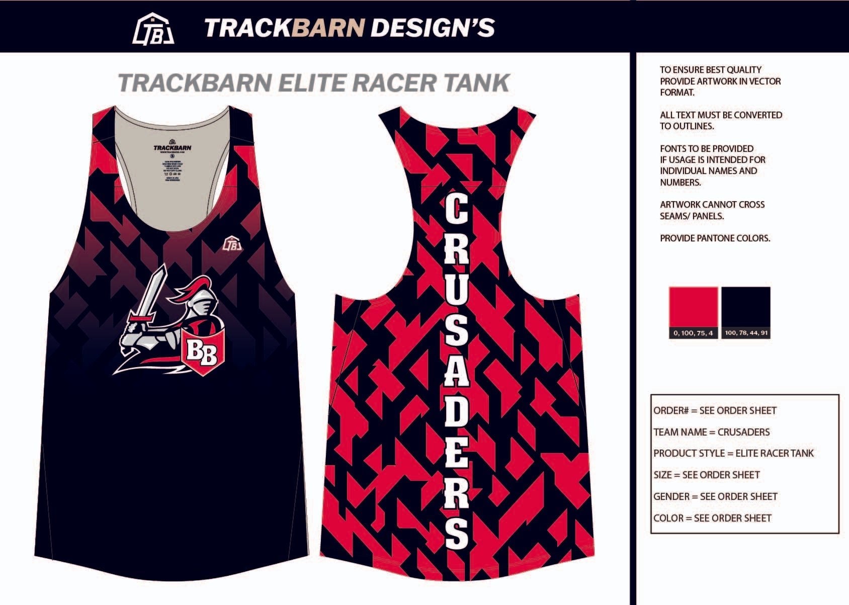 Crusaders - Mens Track Singlet - TrackBarn