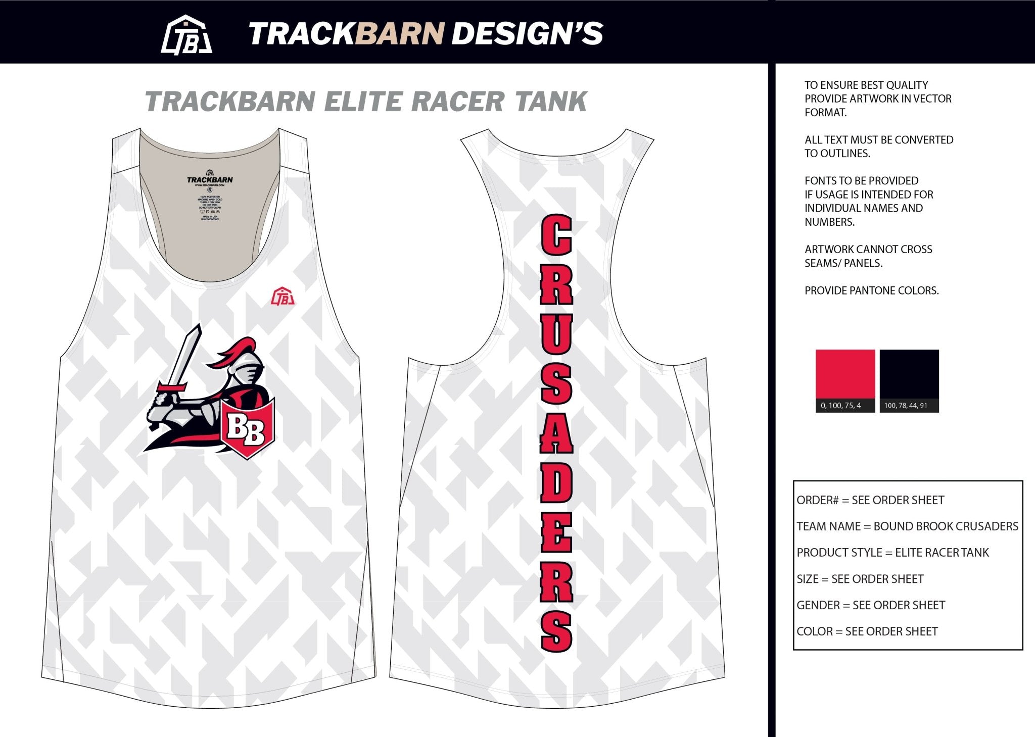 Crusaders - Mens Track Singlet White - TrackBarn