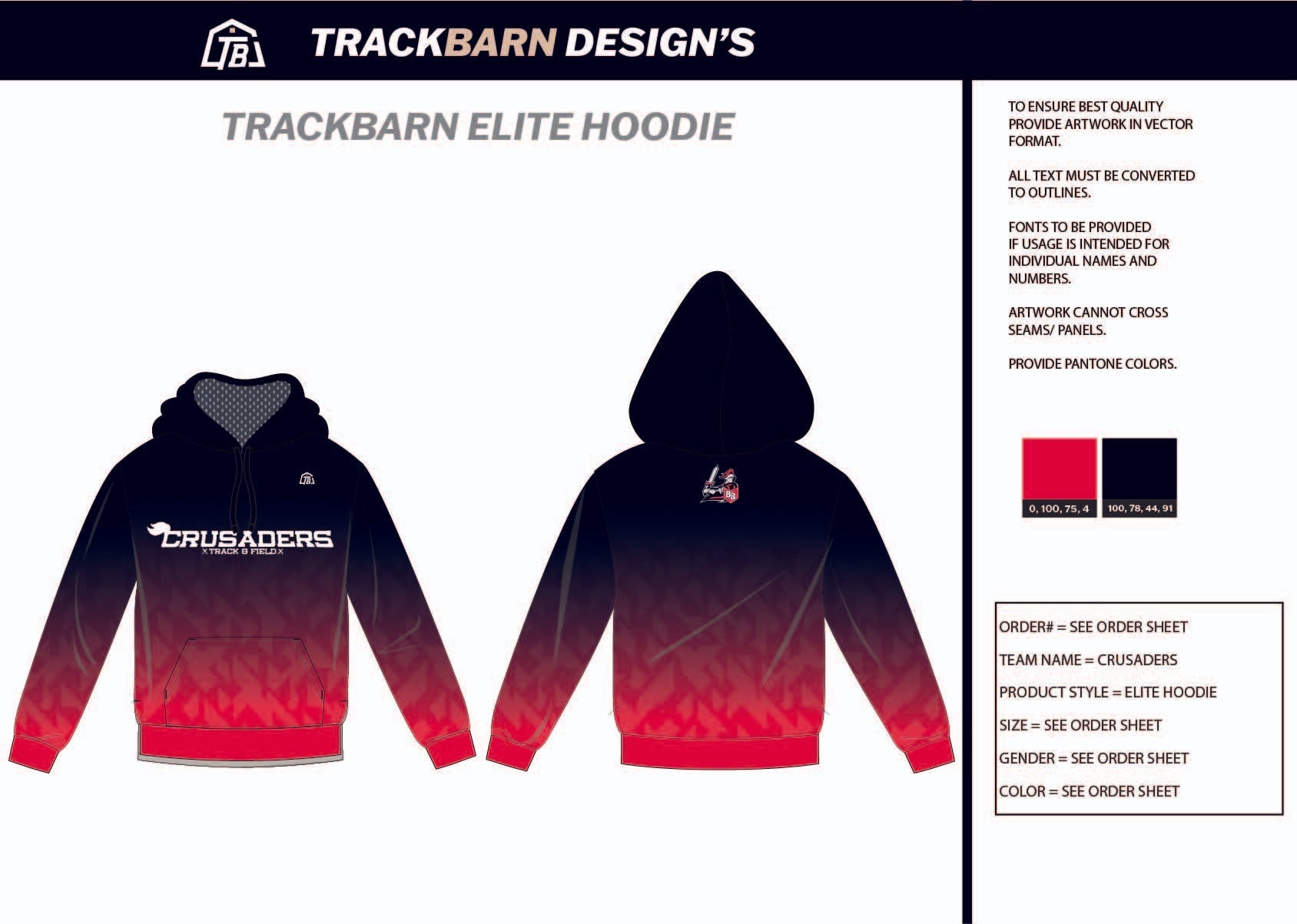 Crusaders - Womens Pullover Hoodie - TrackBarn