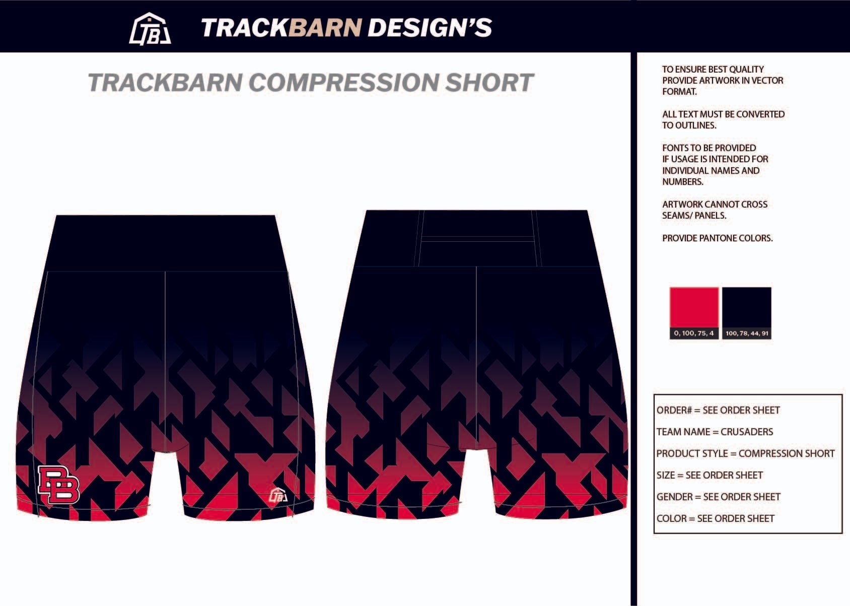 Crusaders - Womens Short Running Tight - TrackBarn