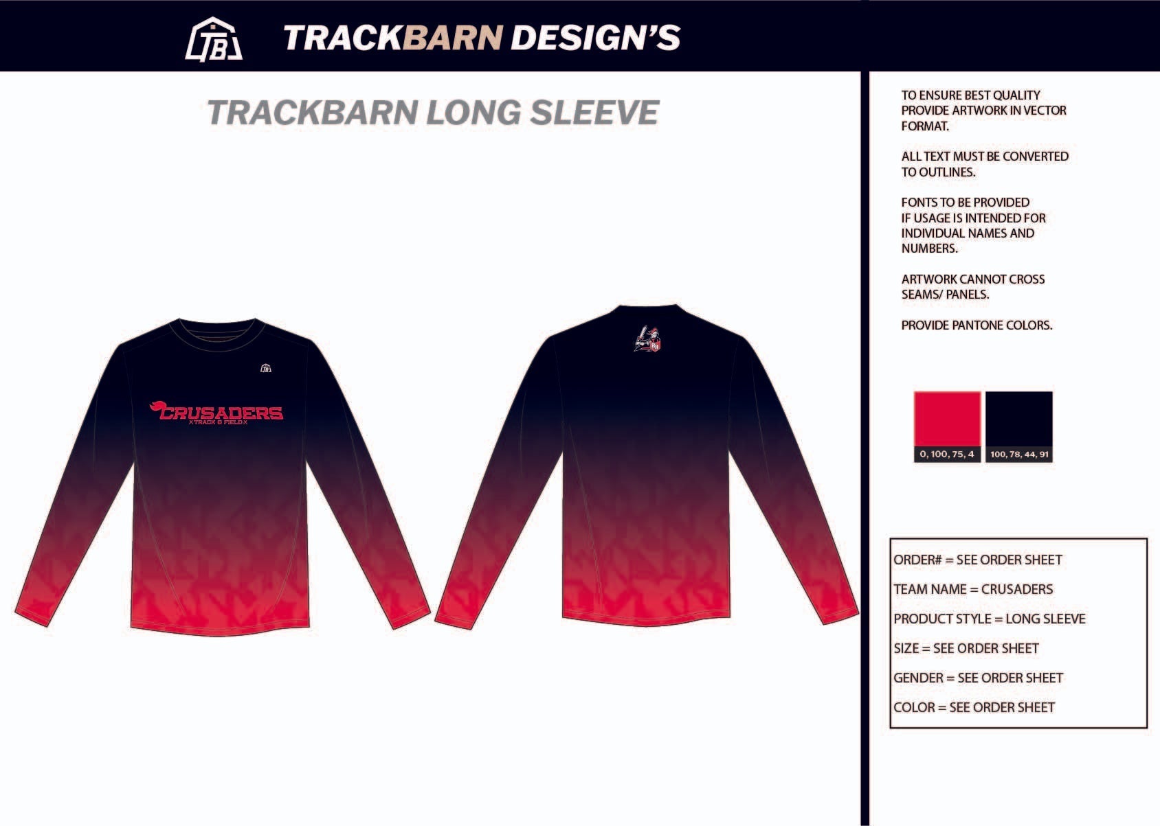 Crusaders - Youth Long Sleeve - TrackBarn