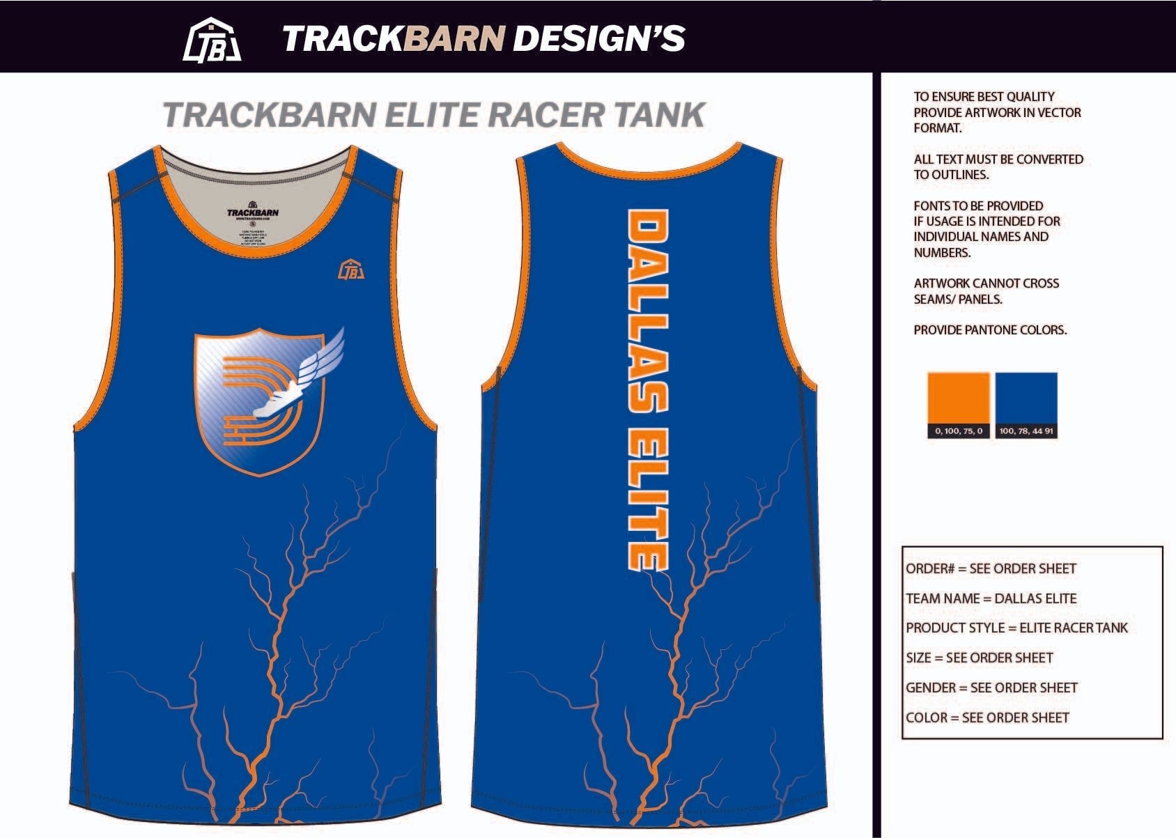 Dallas - Elite - Mens Track Singlet - TrackBarn