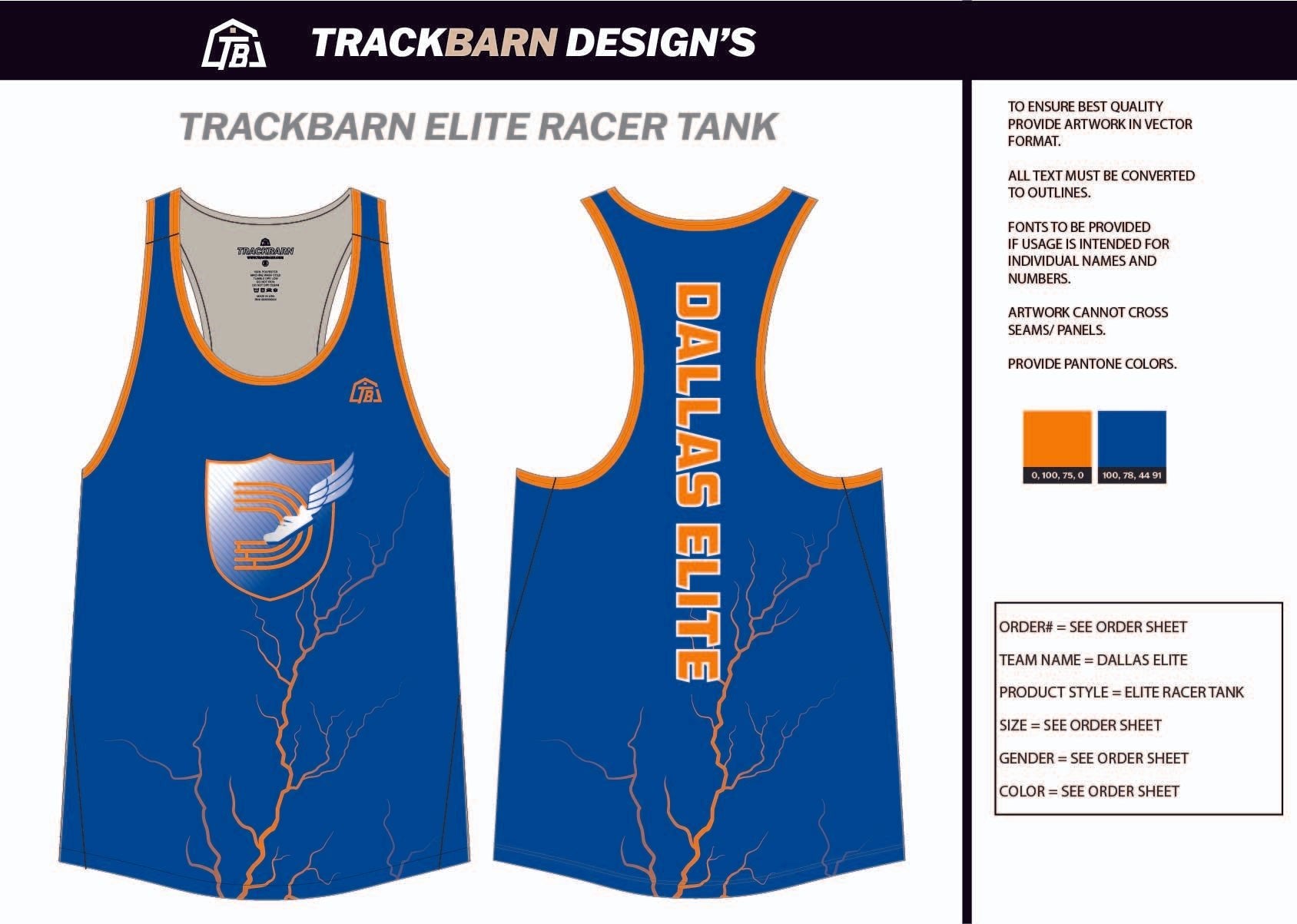 Dallas - Elite - Womens Track Singlet - TrackBarn