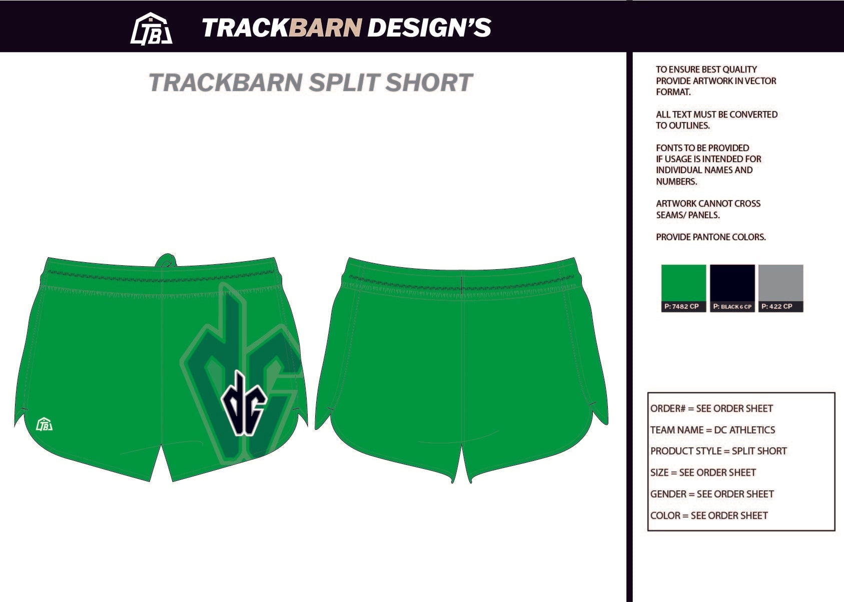 DC - Athletics - Mens Split Track Short - TrackBarn