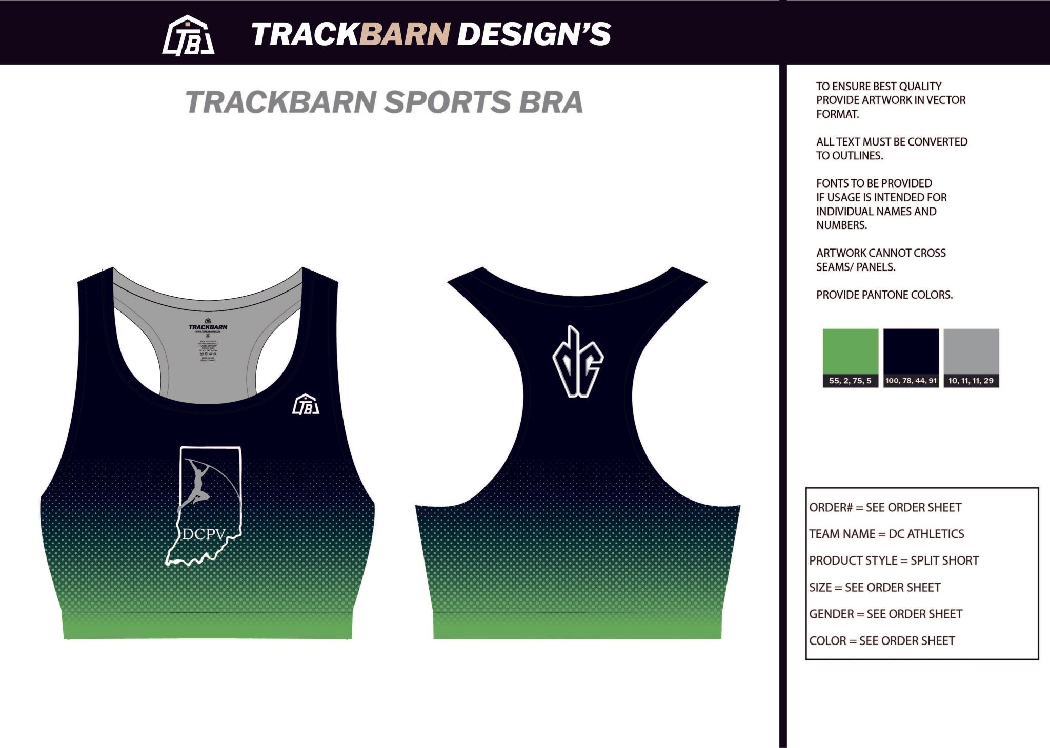 DC - Athletics - Sports Bra - TrackBarn