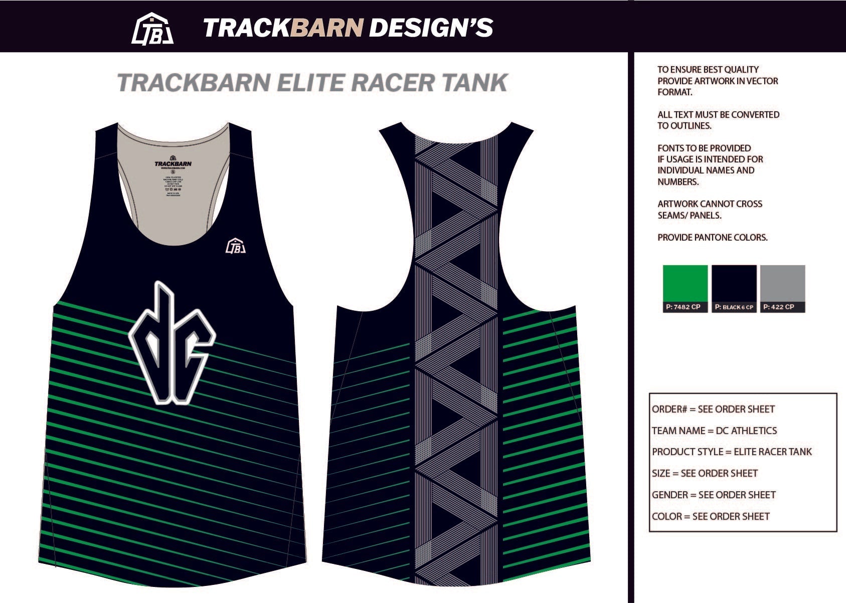 DC - Athletics - Womens Track Singlet - TrackBarn