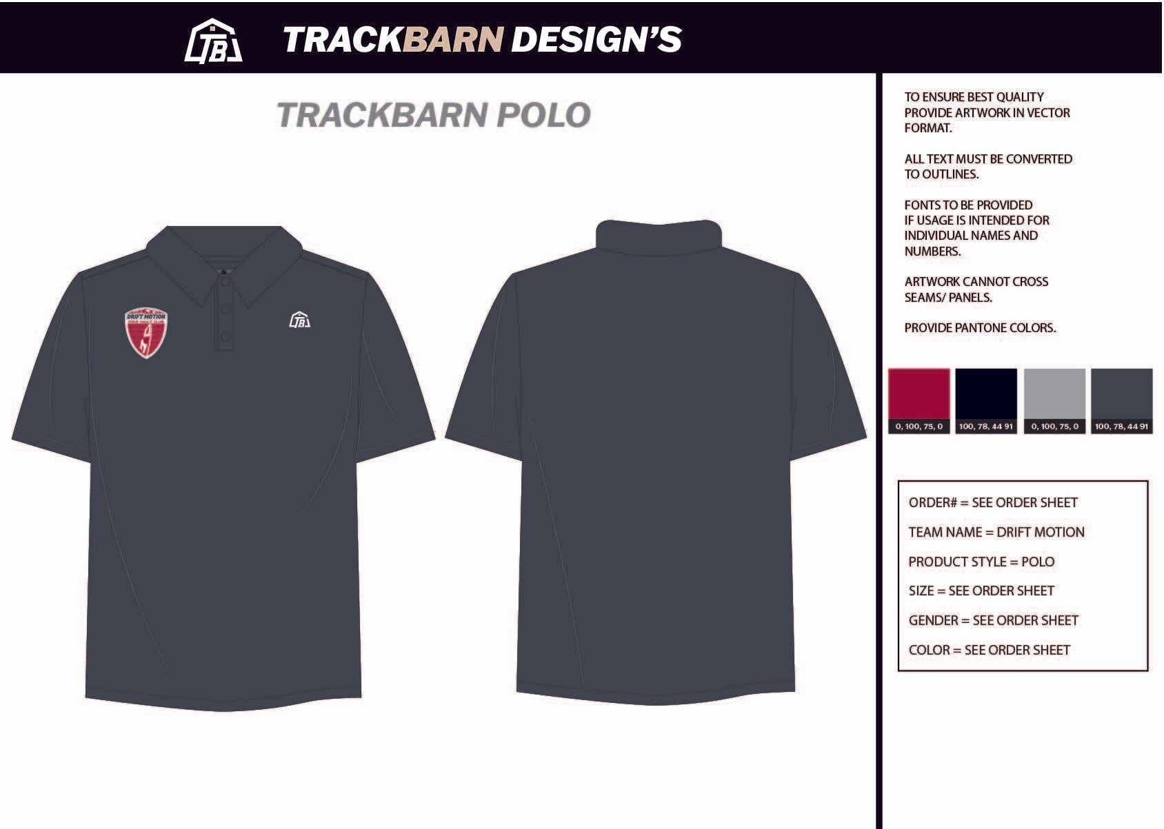 Drift - Motion - Mens Polo - TrackBarn