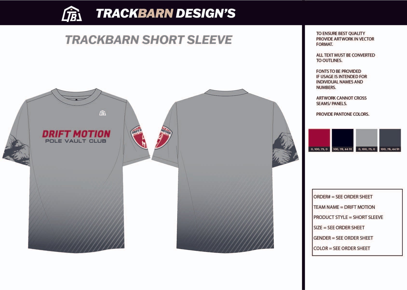 Drift - Motion - Mens Stretch Light Training Tee - TrackBarn