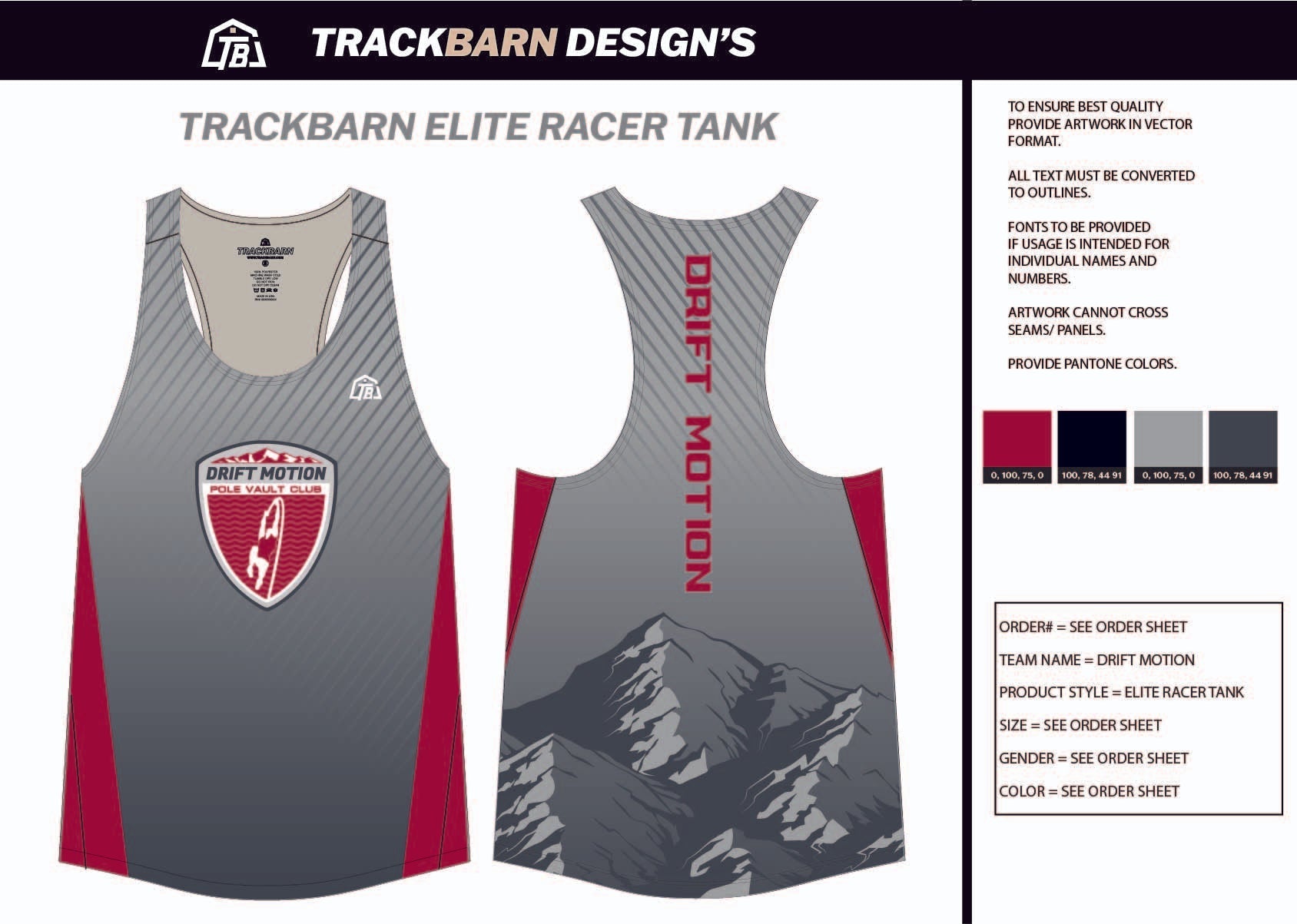 Drift - Motion - Mens Track Singlet - TrackBarn