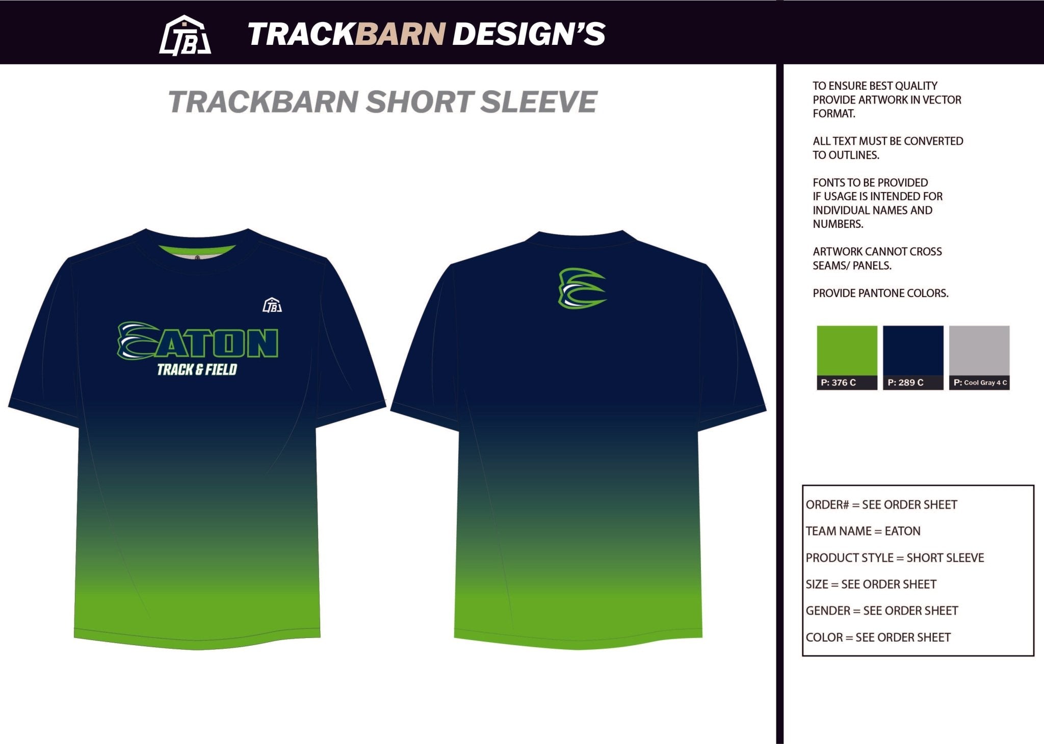 Eaton - Mens Stretch Light Training Tee - TrackBarn