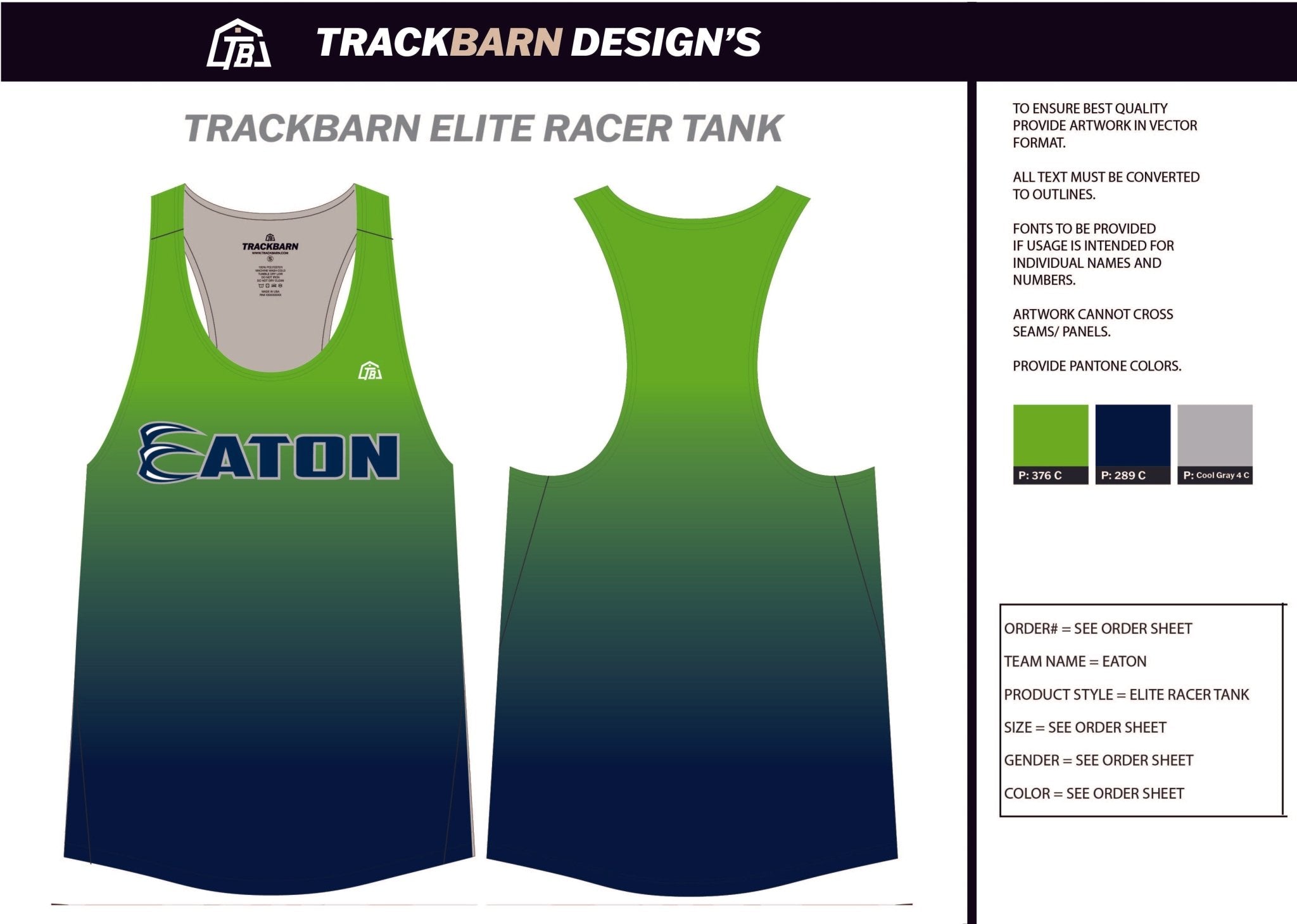 Eaton - Womens Track Singlet - TrackBarn