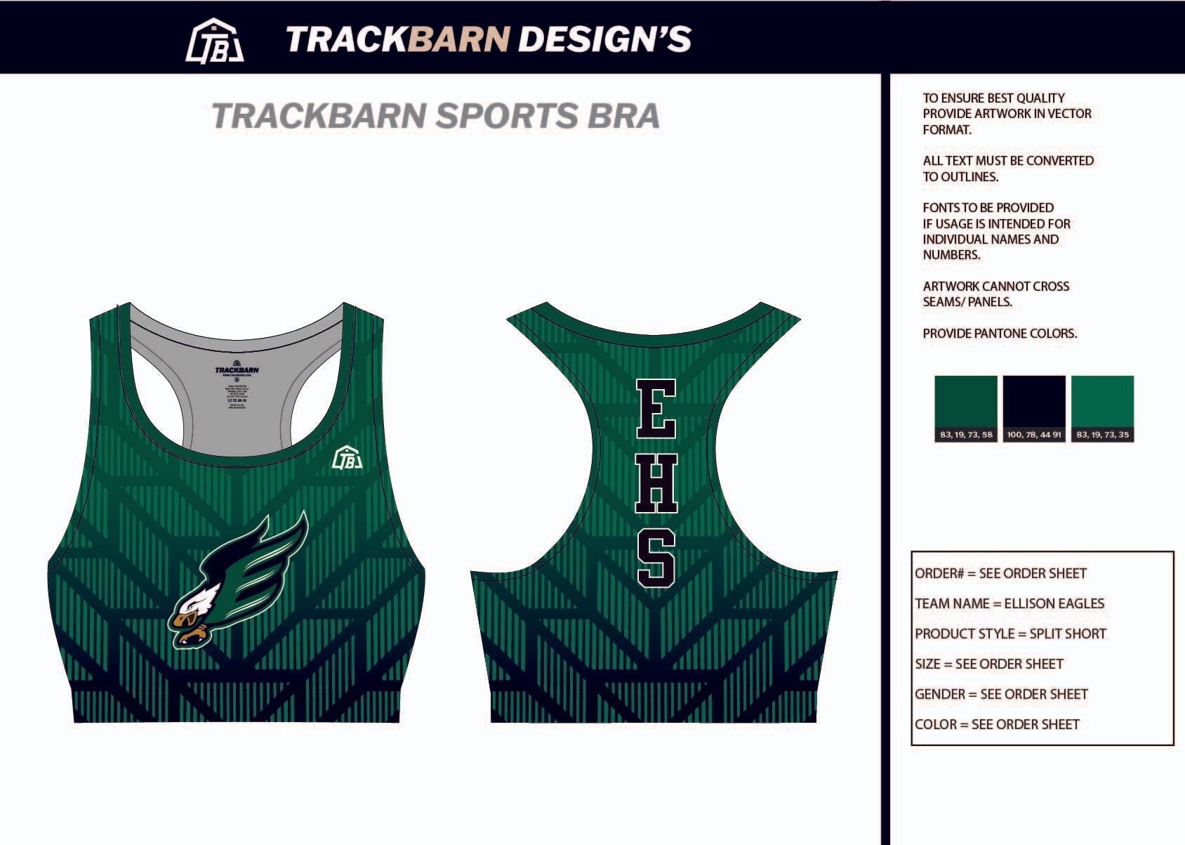 Ellison - Eagles - Sports Bra - TrackBarn