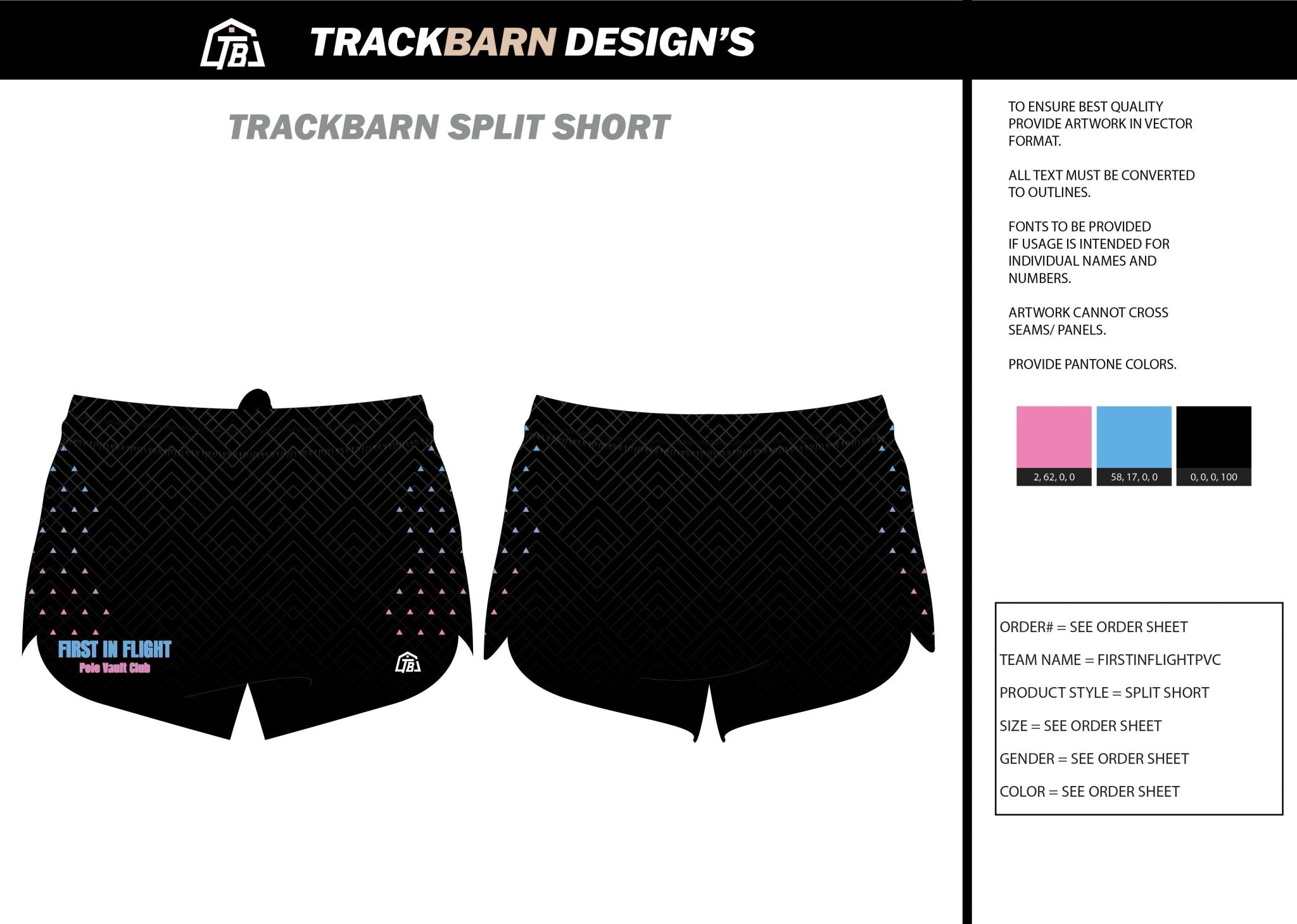 First IN - Flight - Womens Split Track Short - TrackBarn