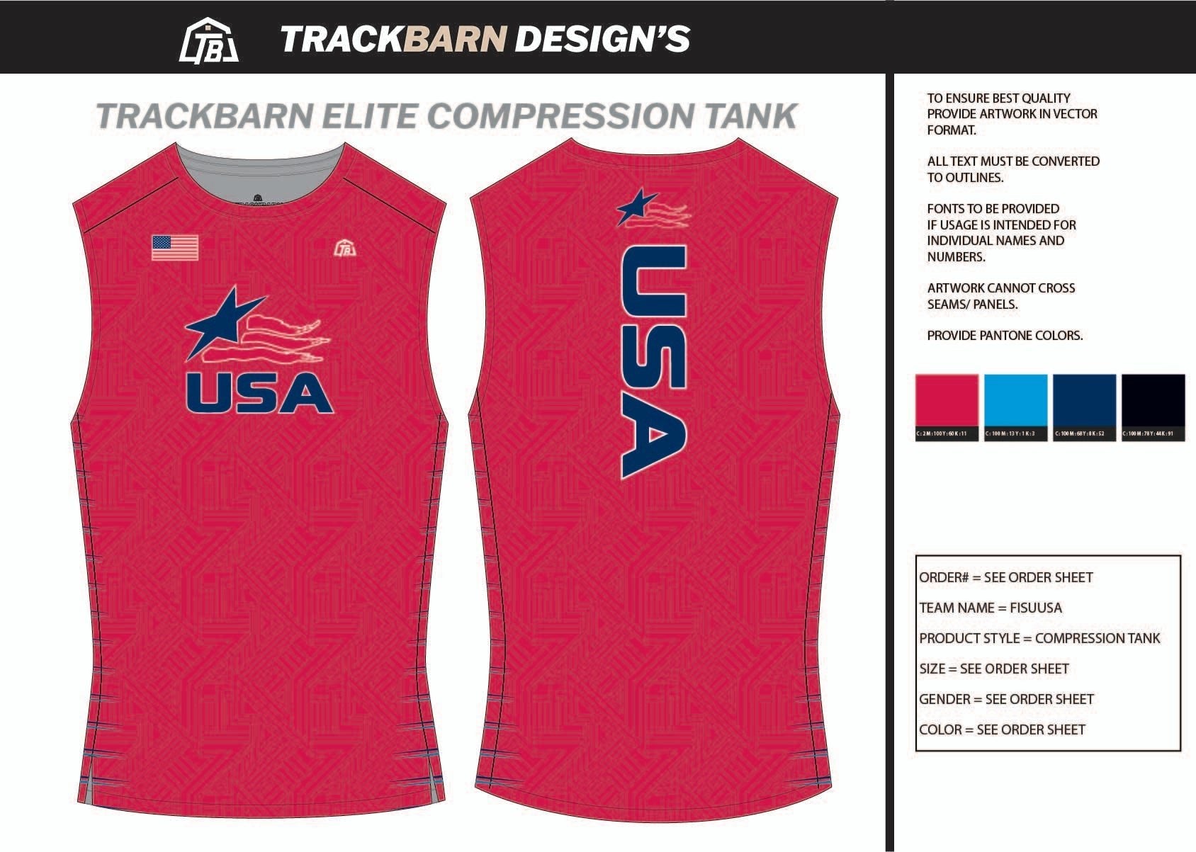 FISU - USA - Womens Compression Tank - TrackBarn