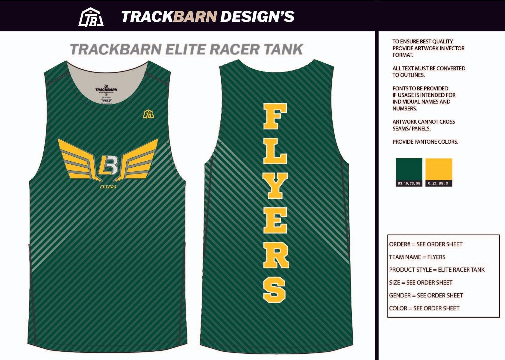 Flyers - Mens Track Singlet - TrackBarn