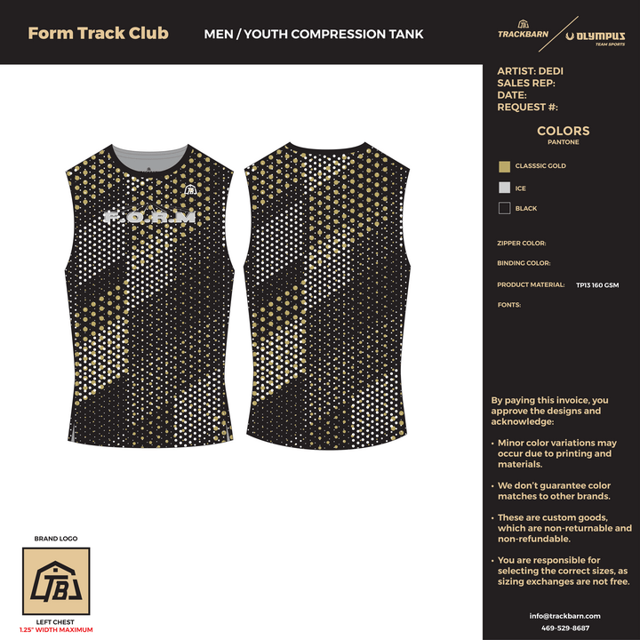 Form Track Club - Boys Compression Tank (1560) - TrackBarn