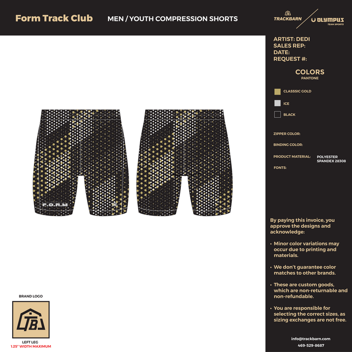 Form Track Club - Men Compression Shorts (1081) - TrackBarn