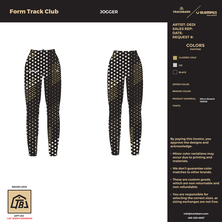 Form Track Club - Women Rain Joggers (1082) - TrackBarn