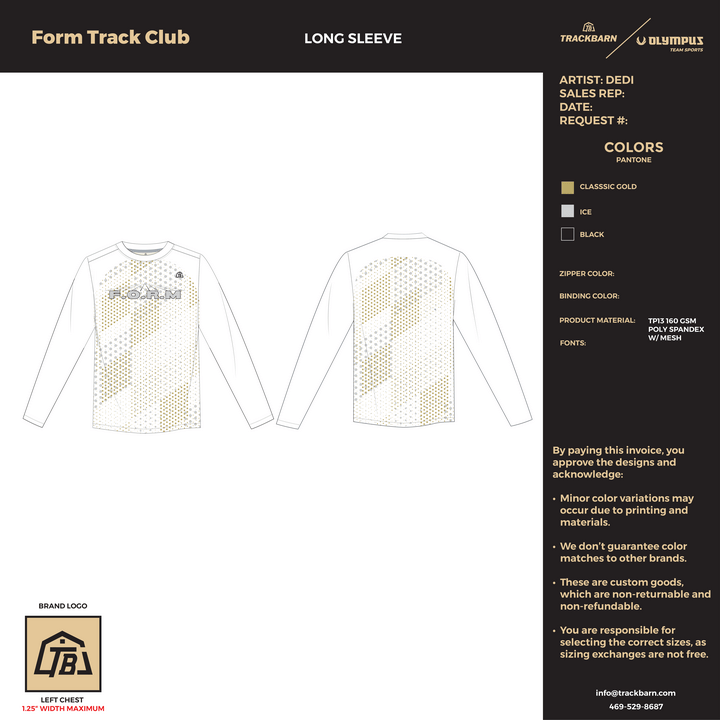 Form Track Club - Women Stretch Light Long Sleeve (1566) - TrackBarn