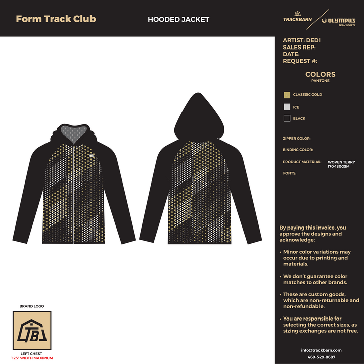 Form Track Club - Youth Hooded Jacket (1085) - TrackBarn