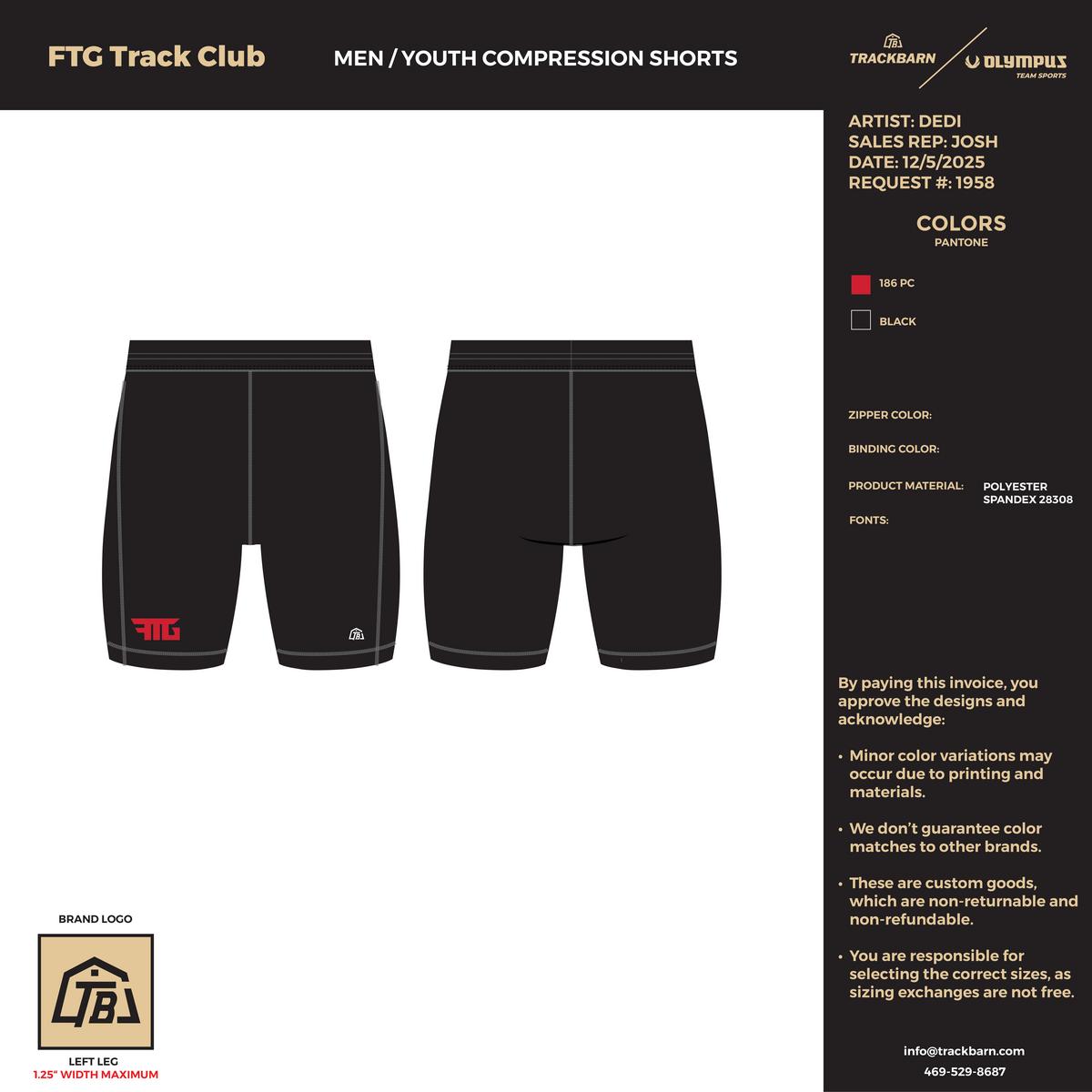FTG - Women Short Running Tight - Black - TrackBarn