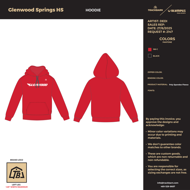 Glenwood Springs High School - Youth Hoodie (2874) - TrackBarn
