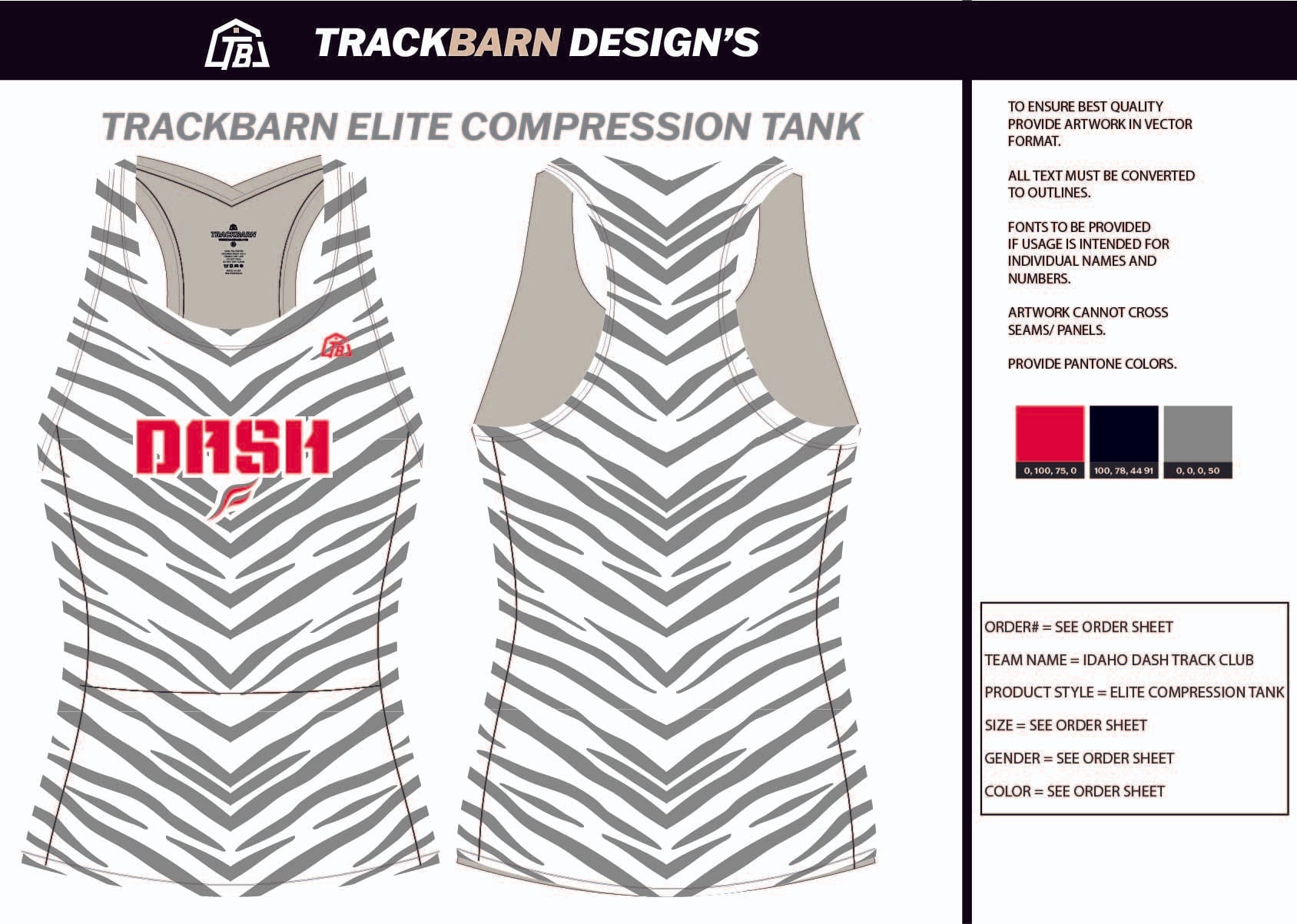 Idaho - Dash - TC Womens Compression Tank - TrackBarn