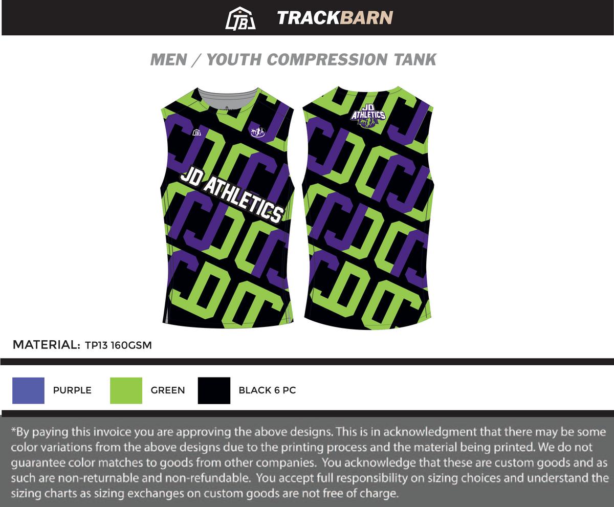 JD Athletics - Men Compression Tank - FT - Multicolor - TrackBarn