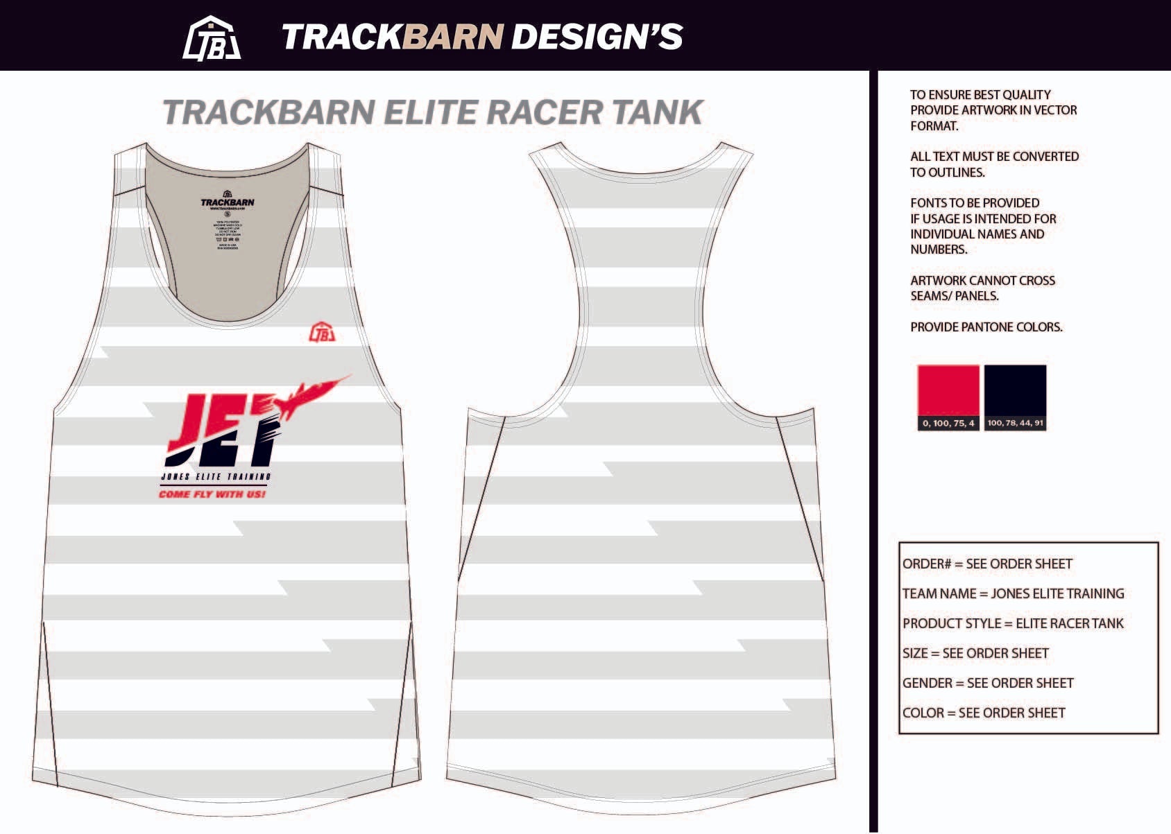 Jones - Elite - Training Womens Track Singlet - TrackBarn