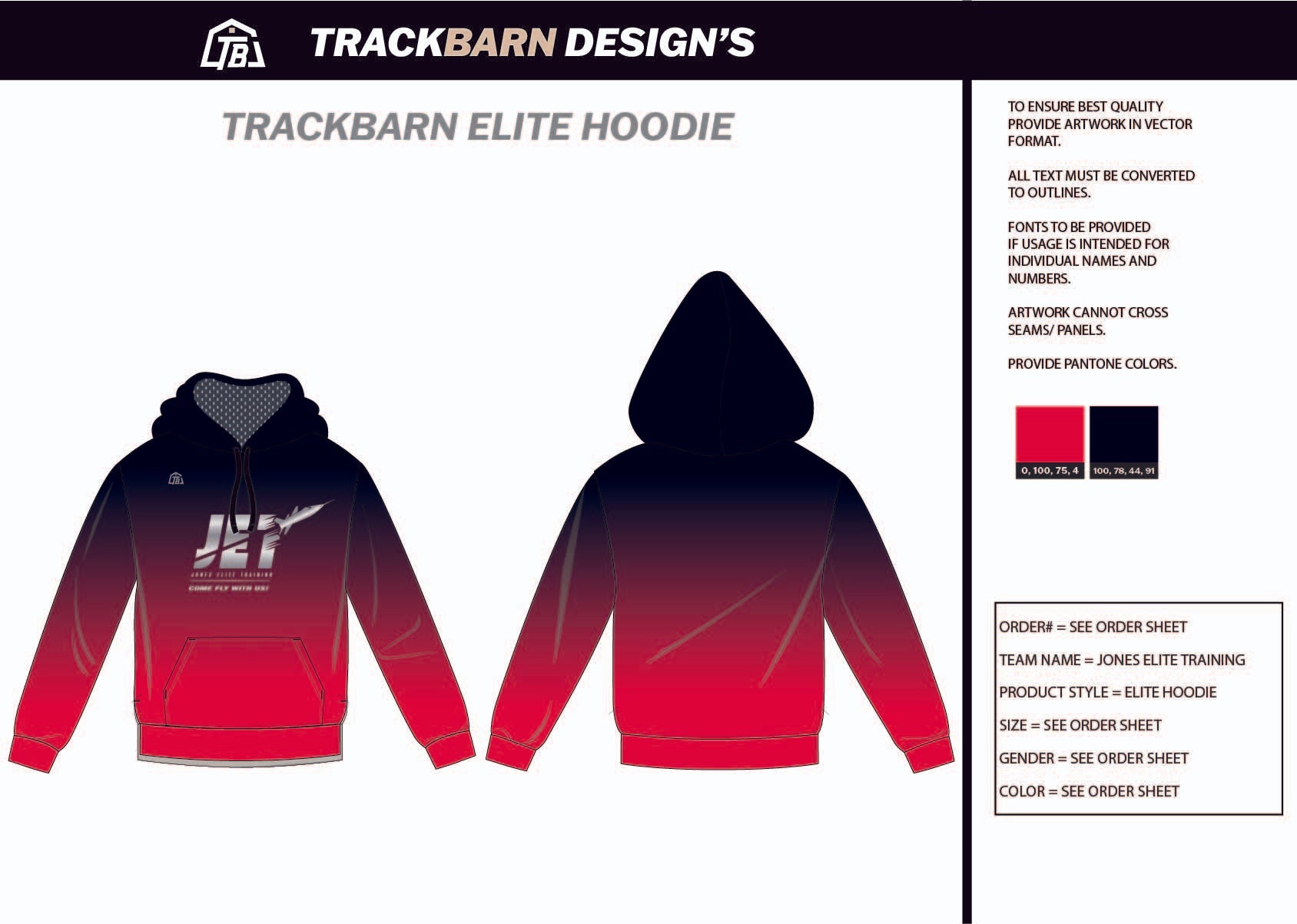 Jones - Elite - Training Youth Pullover Hoodie - TrackBarn