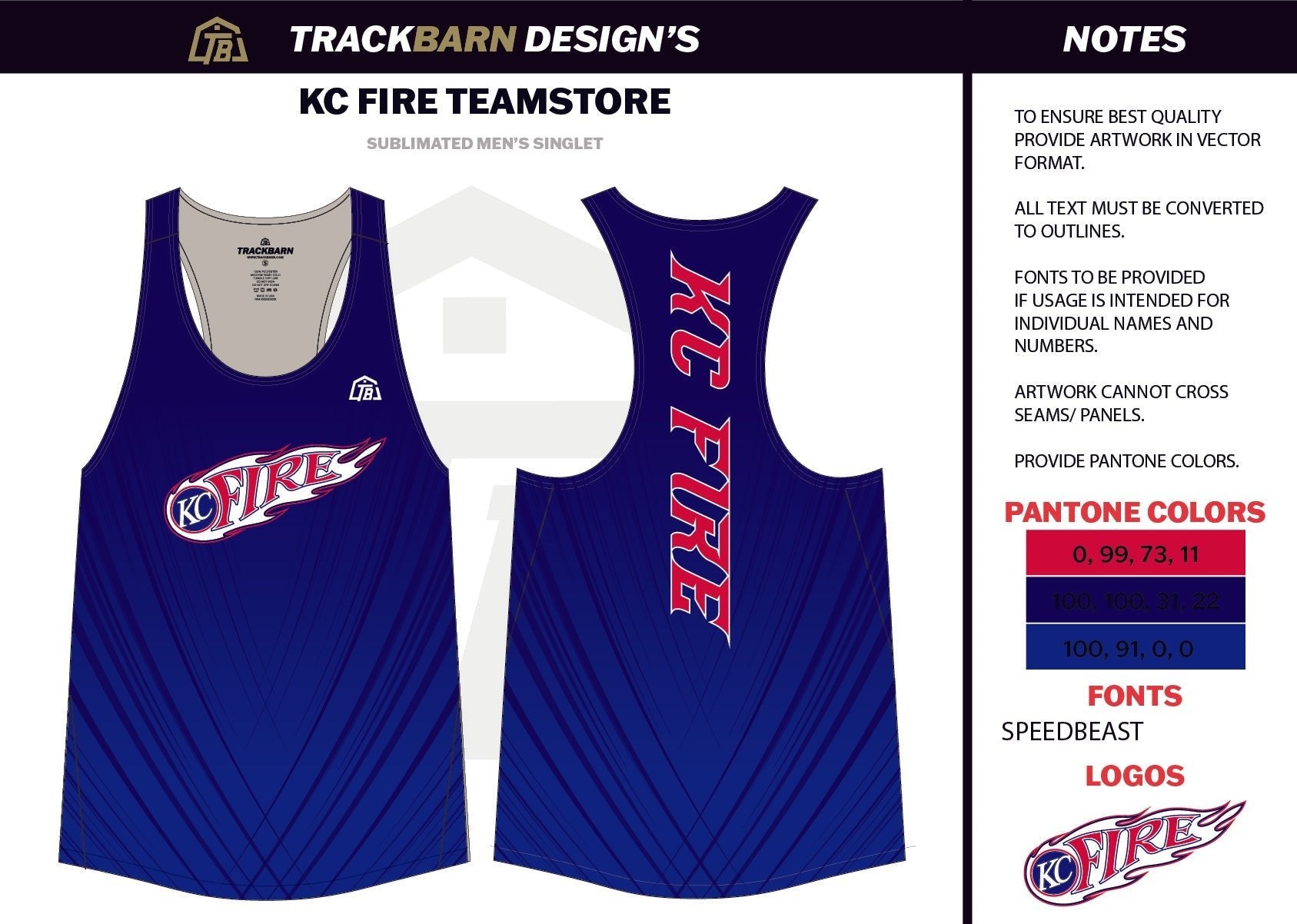 KC - Fire - Womens Track Singlet - TrackBarn