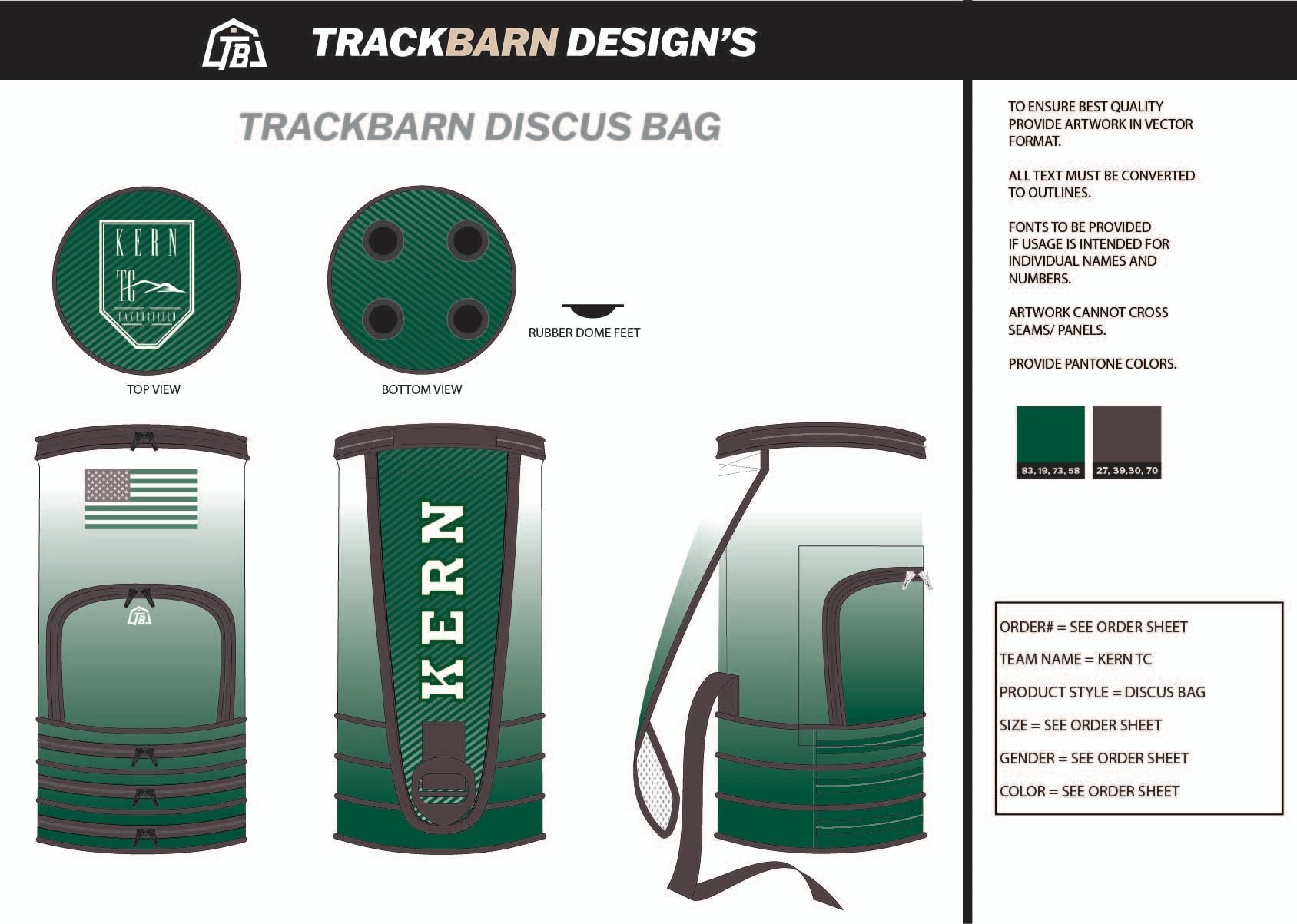 Kern - T - C Discus Bag - TrackBarn