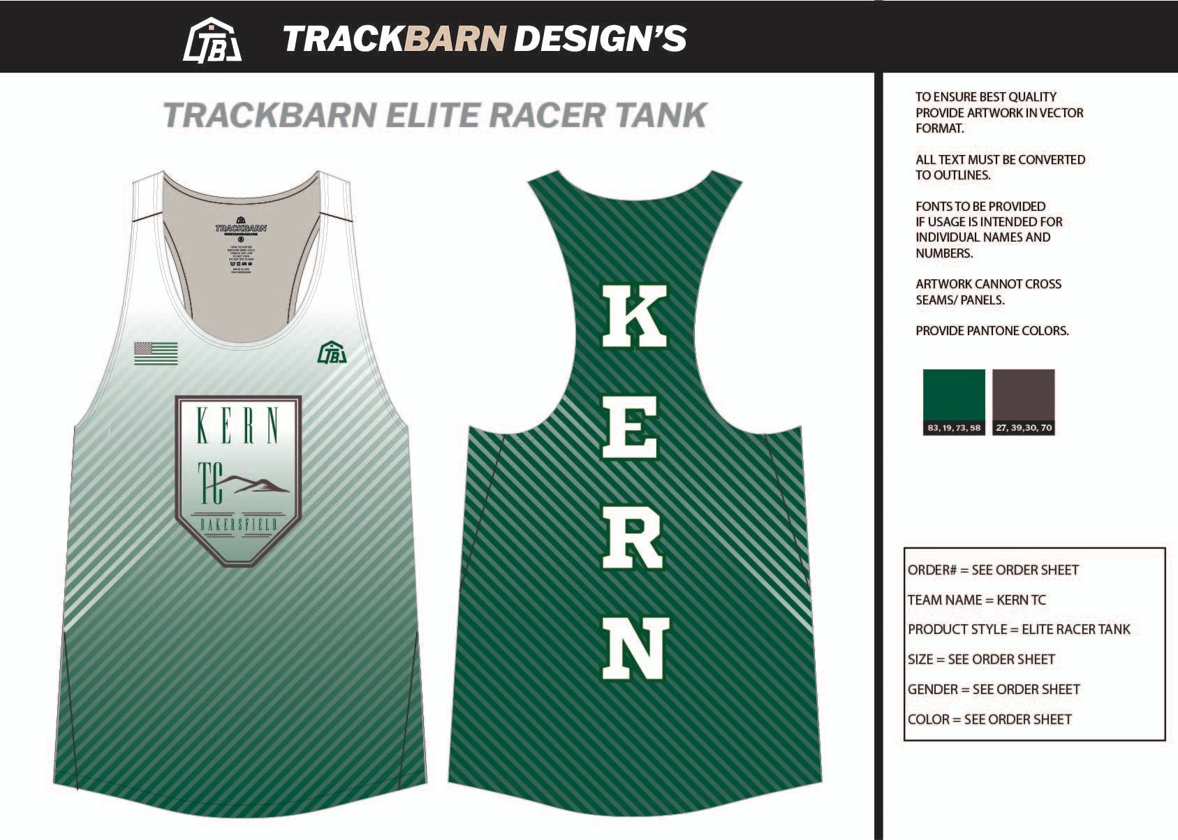 Kern - T - C Womens Track Singlet - TrackBarn