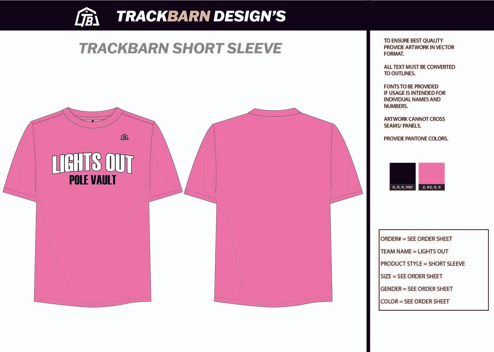 Lights - Out - PV Mens Stretch Light Training Tee - TrackBarn