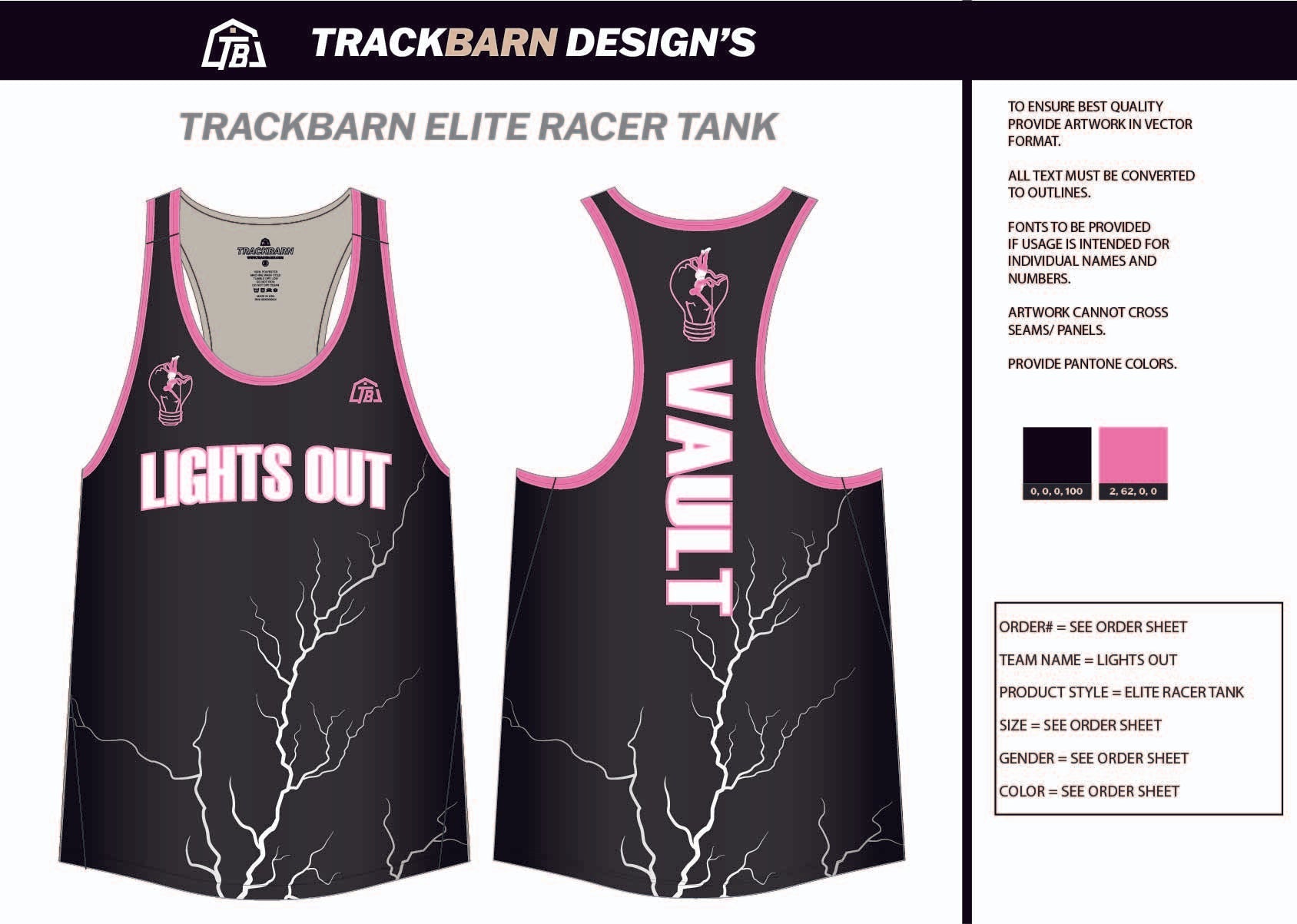 Lights - Out - PV Youth Track Singlet - TrackBarn