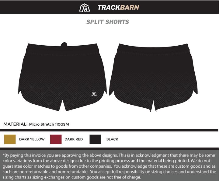 Lion’s Den Athletic Group - Women Split Shorts - Black - TrackBarn