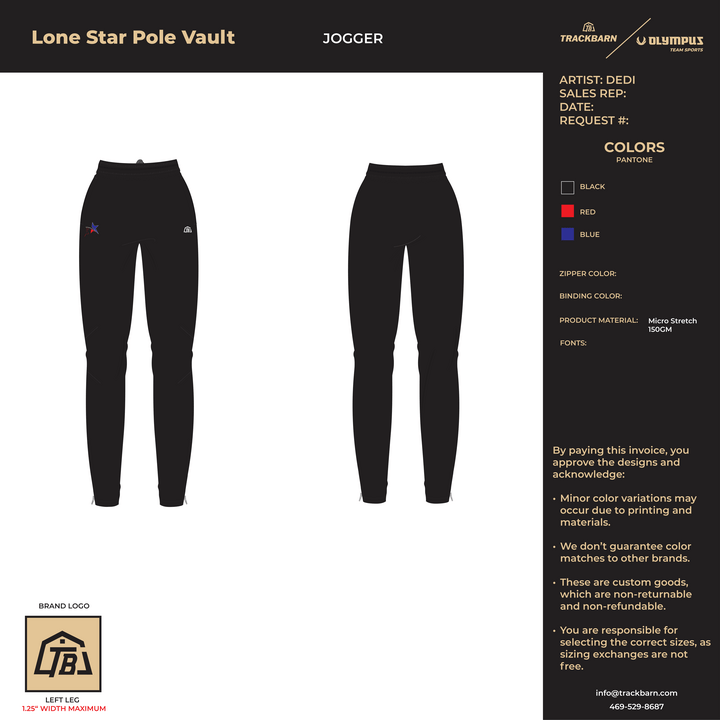 Lone Star Pole Vault - Men Joggers (2719) - TrackBarn