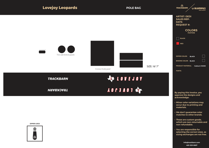 Lovejoy Leopards - Pole Bag (2724) - TrackBarn