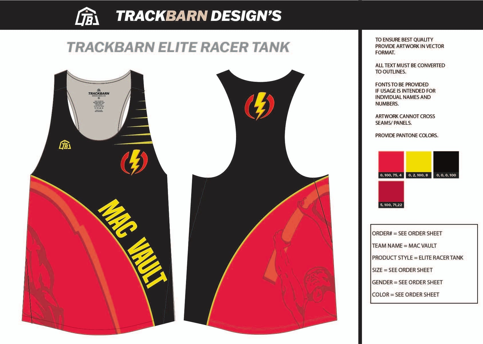 Mac - Vault - Mens Track Singlet - TrackBarn