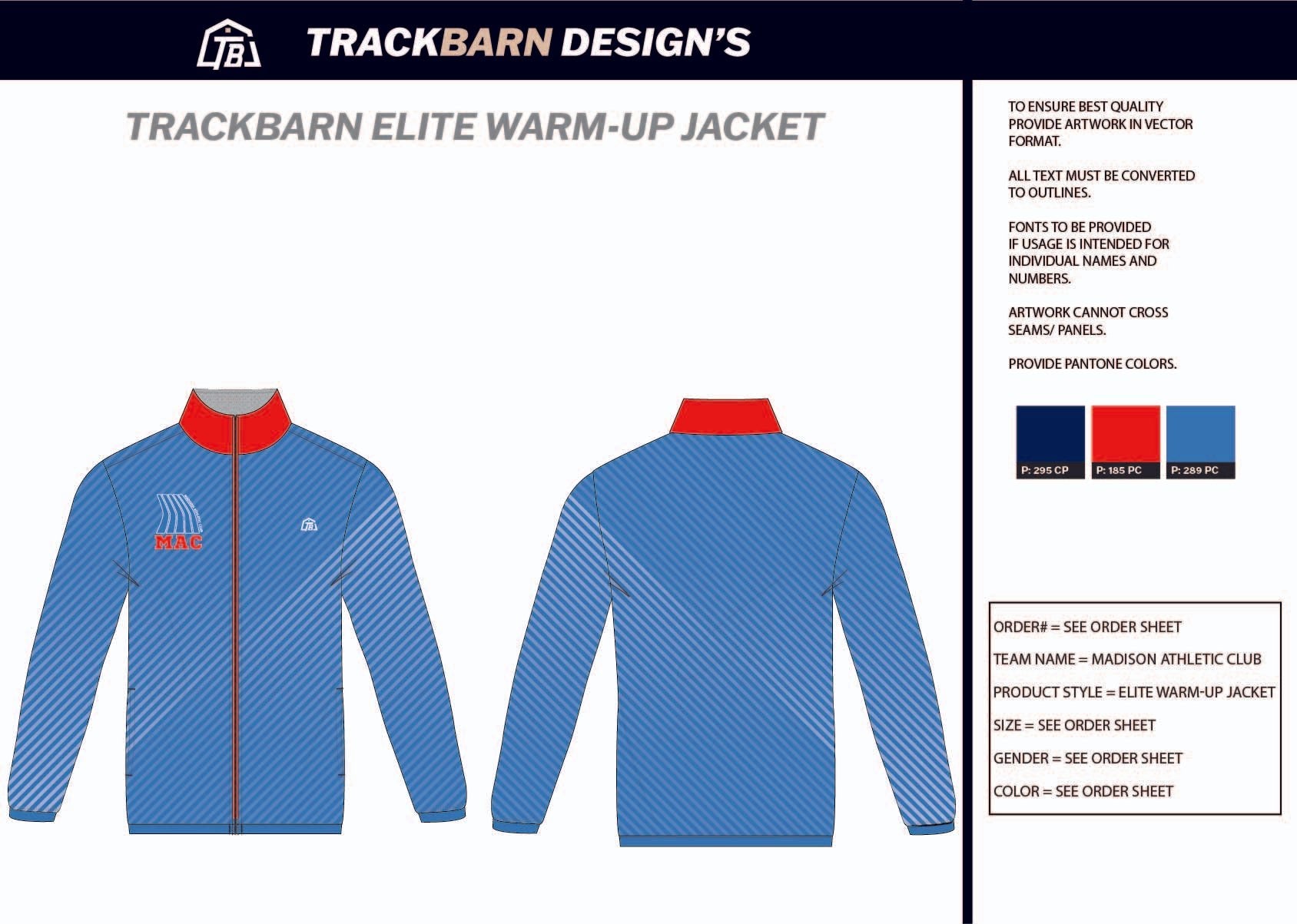 Madison - Athletic - Club Mens Full Zip Jacket - TrackBarn