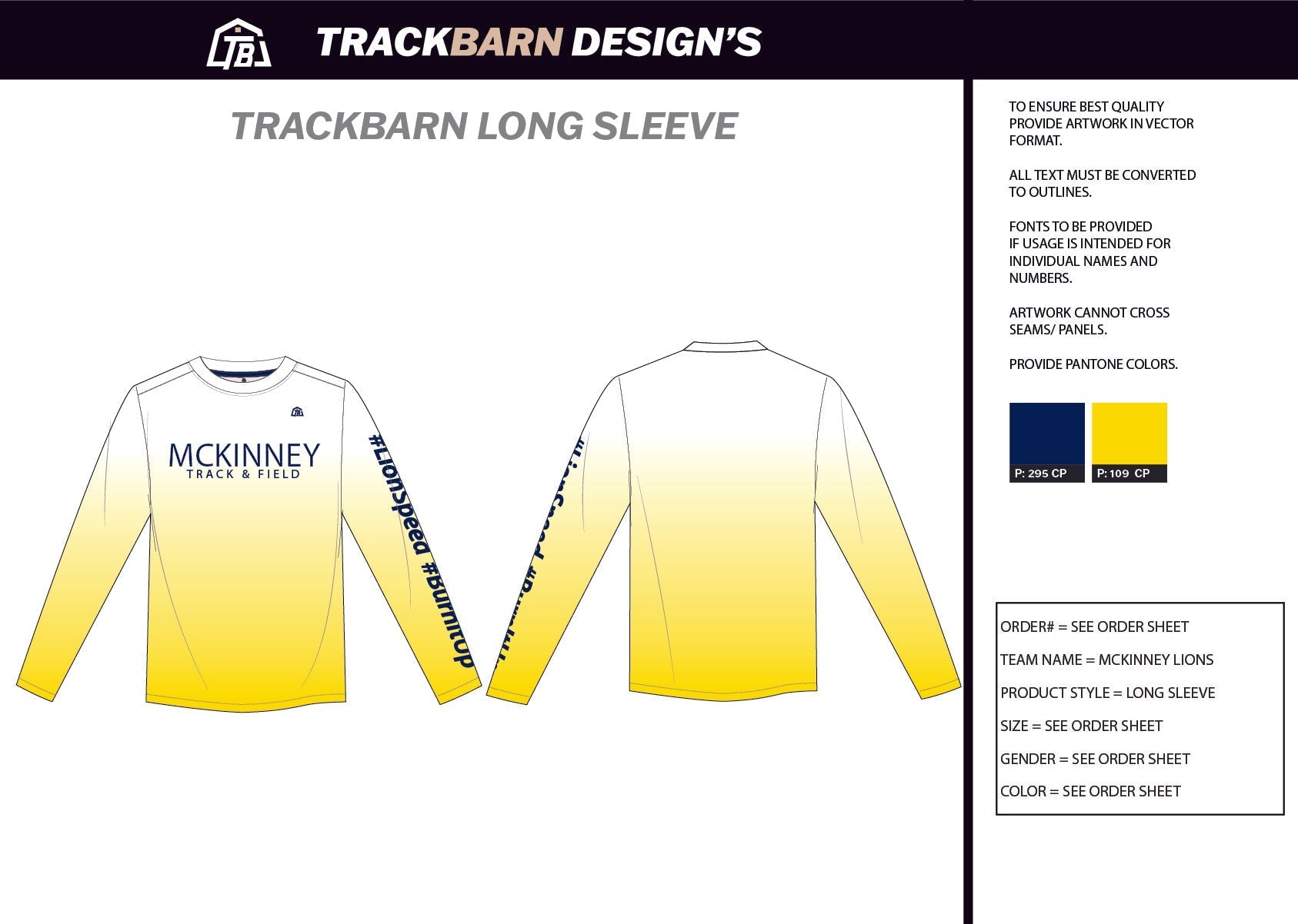 McKinney - Lions - Mens Stretch Light LS Tee - TrackBarn