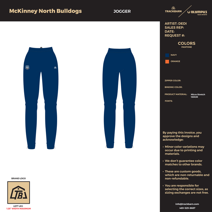 McKinney North Bulldogs - Youth Joggers (2828) - TrackBarn
