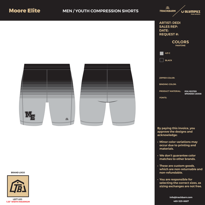 Moore Elite - Men Short Running Tight (2911) - TrackBarn