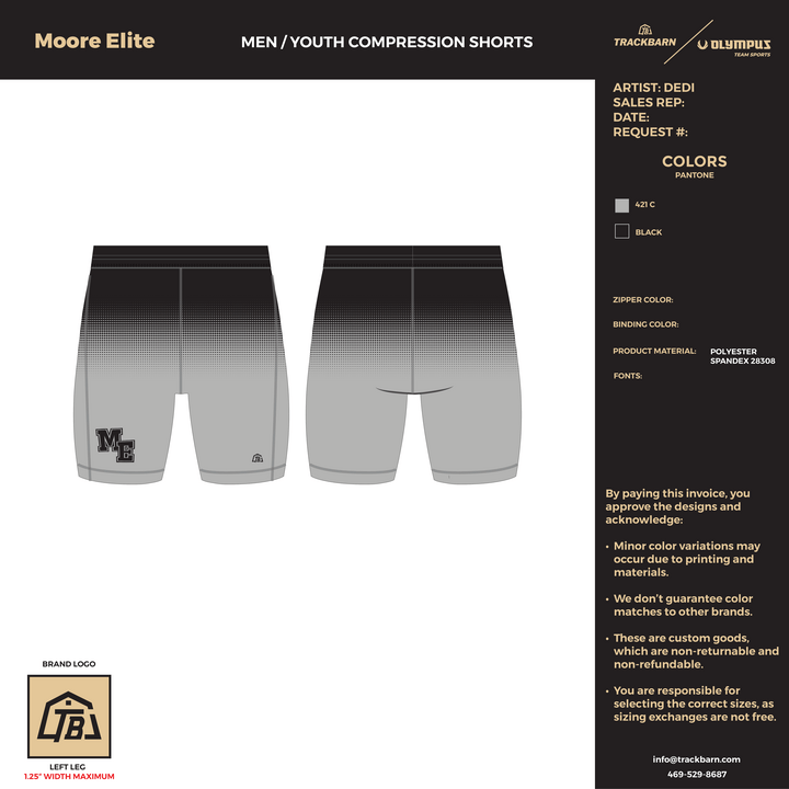 Moore Elite - Men Short Running Tight (2913) - TrackBarn